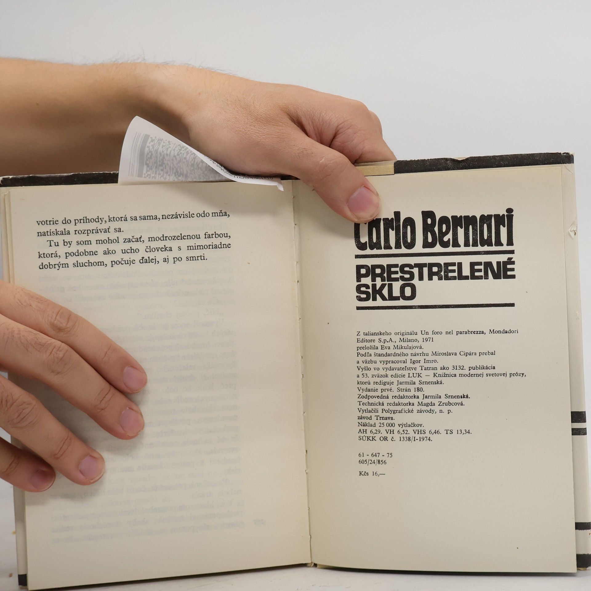 Carlo Bernari Prestrelené sklo