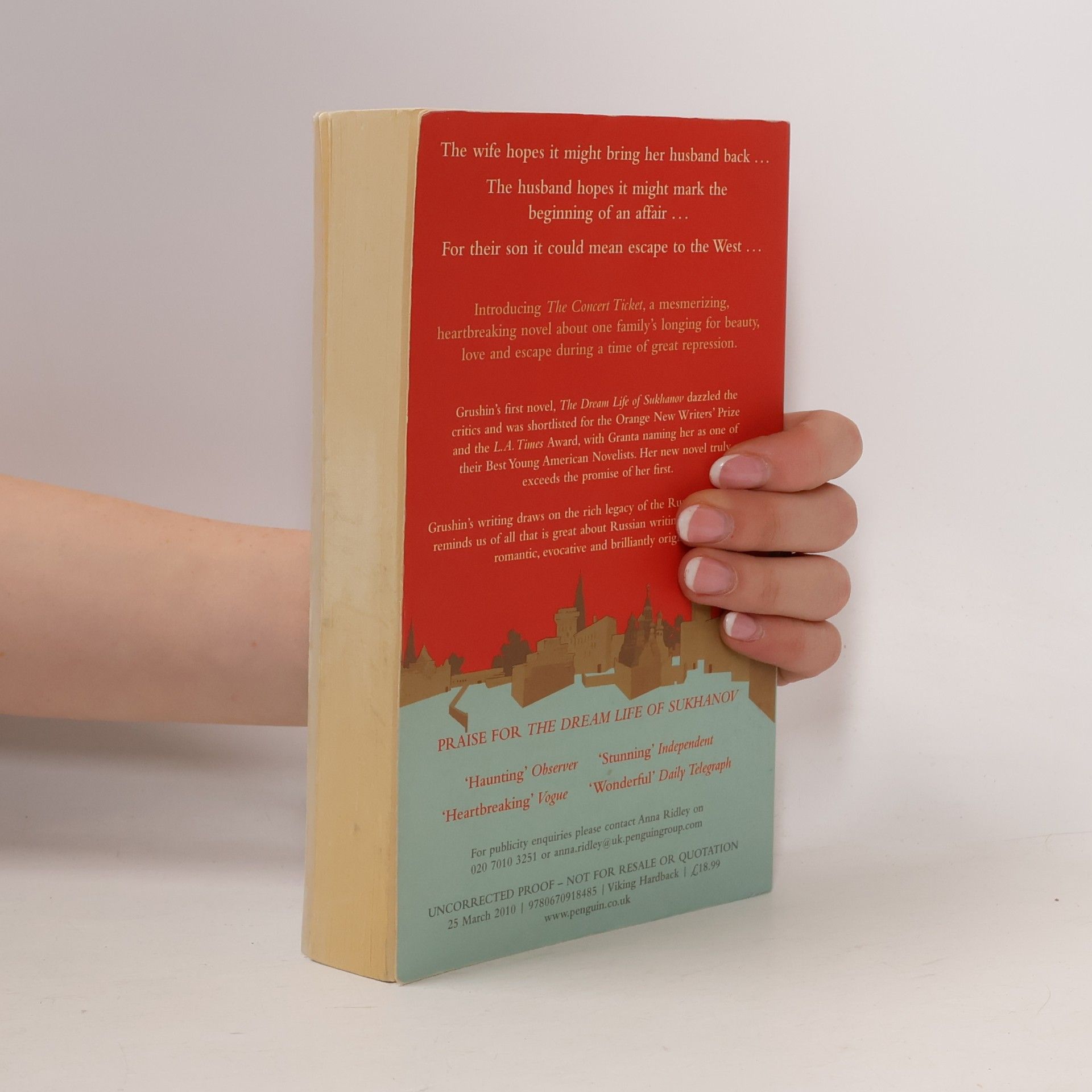 Olga Grušina The Concert Ticket - Uncorrected Proof Copy