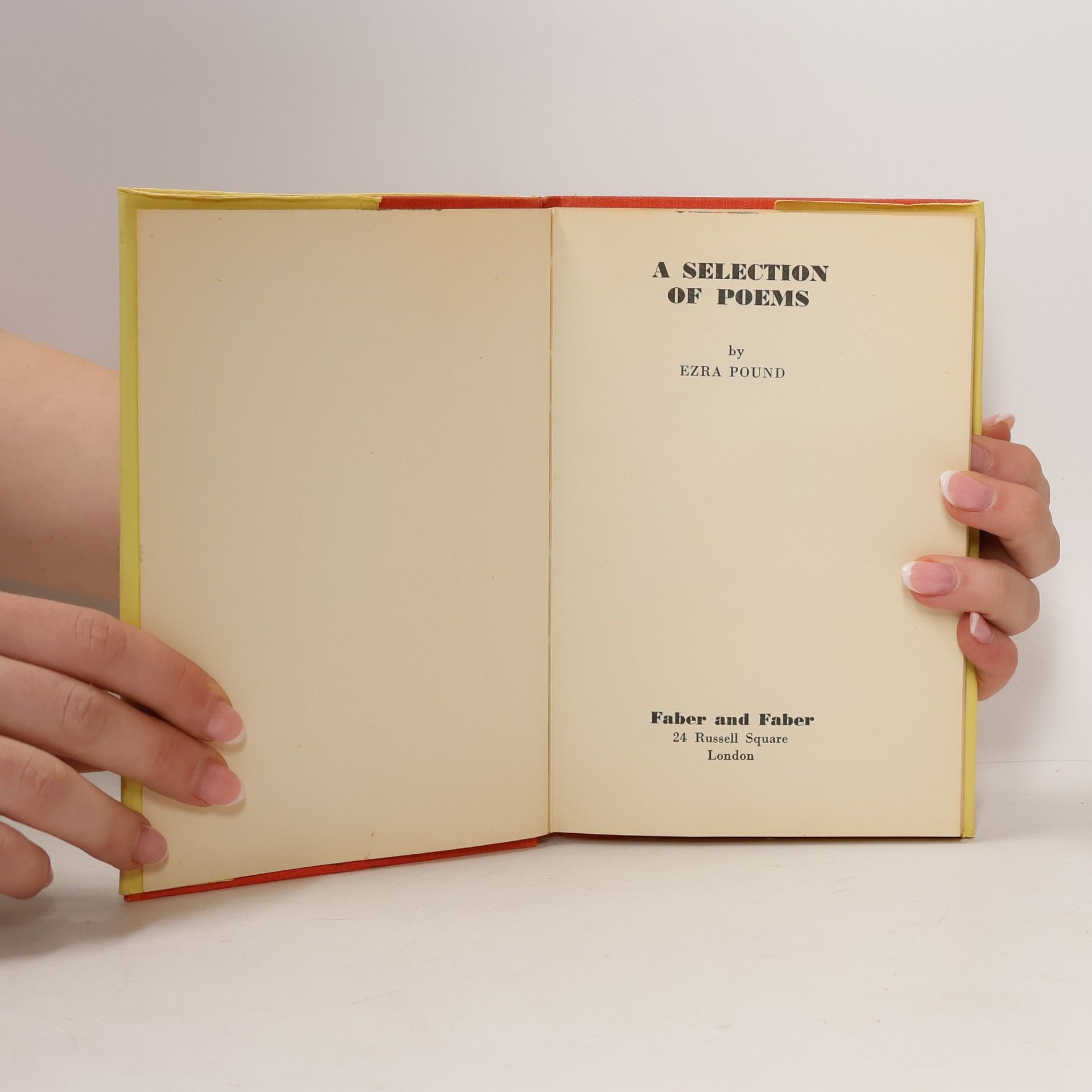 Ezra Pound A Selection of Poems
