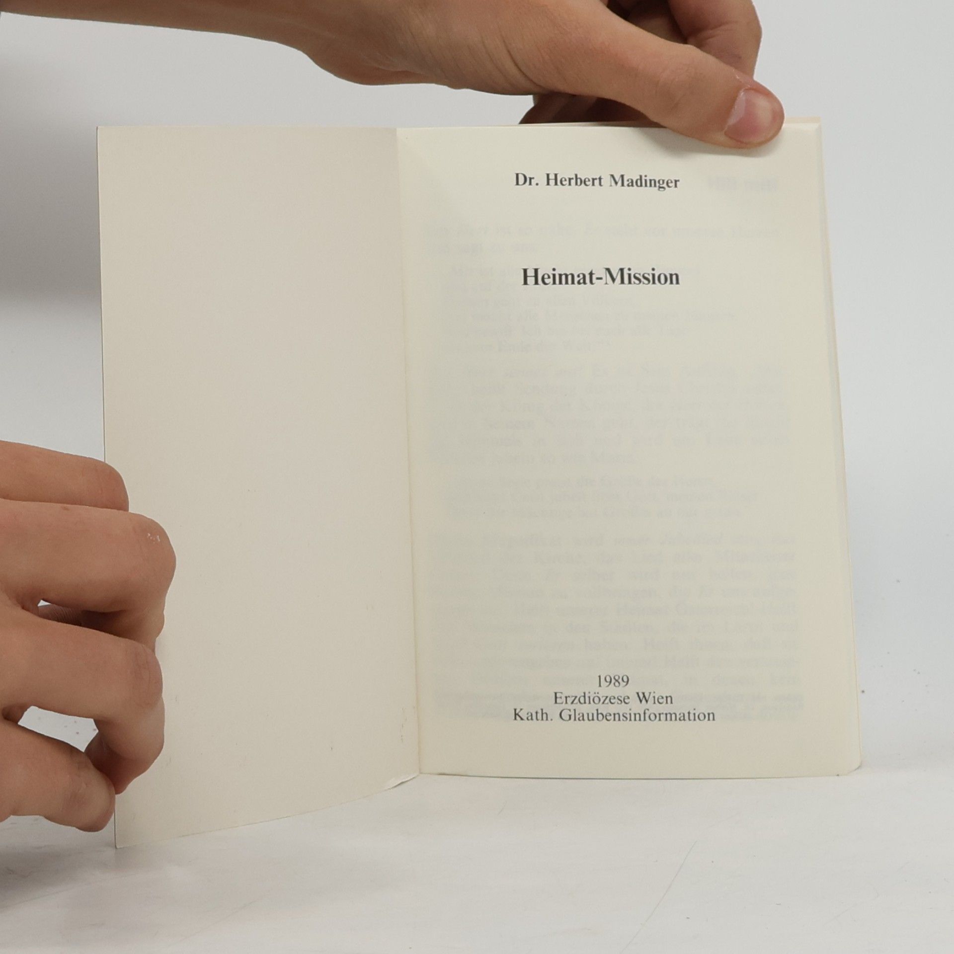 Dr. Herbert Madinger Hilf mit bei der Heimat-Mission!