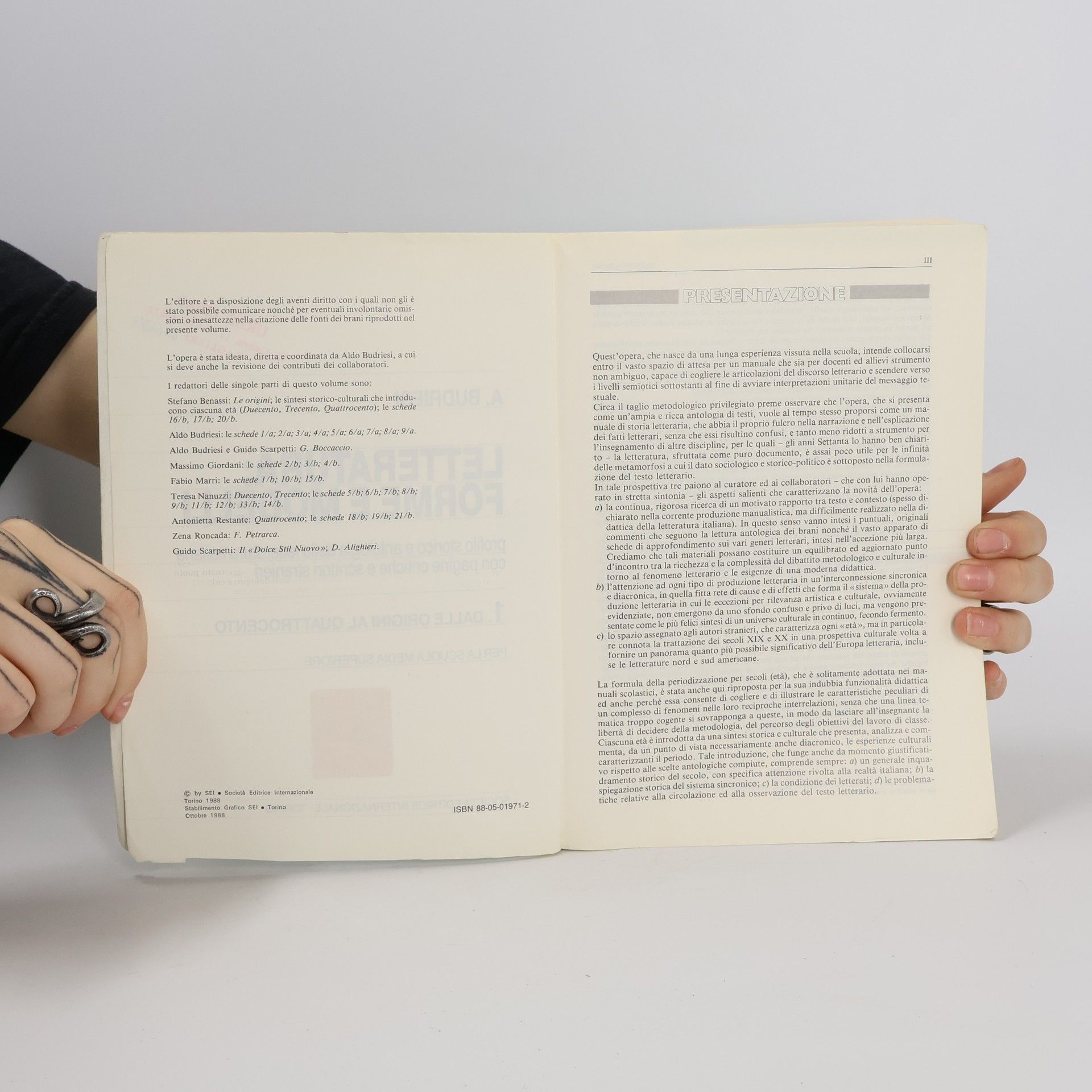 Aldo Budriesi Letteratura: Forme e modelli