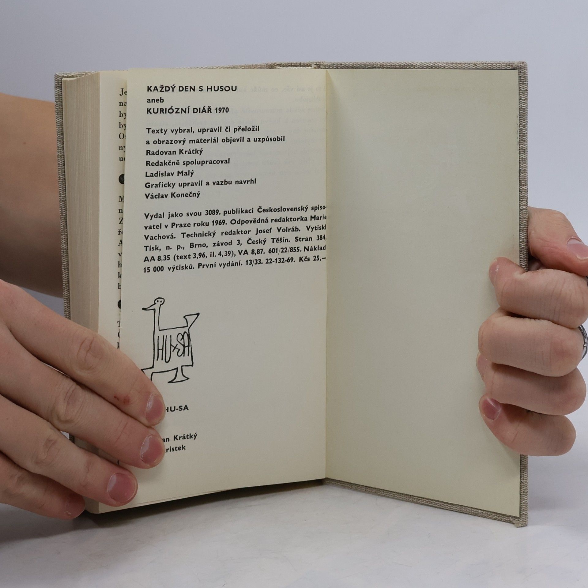 Radovan Krátký Každý den s Husou aneb Kuriózní diář 1970