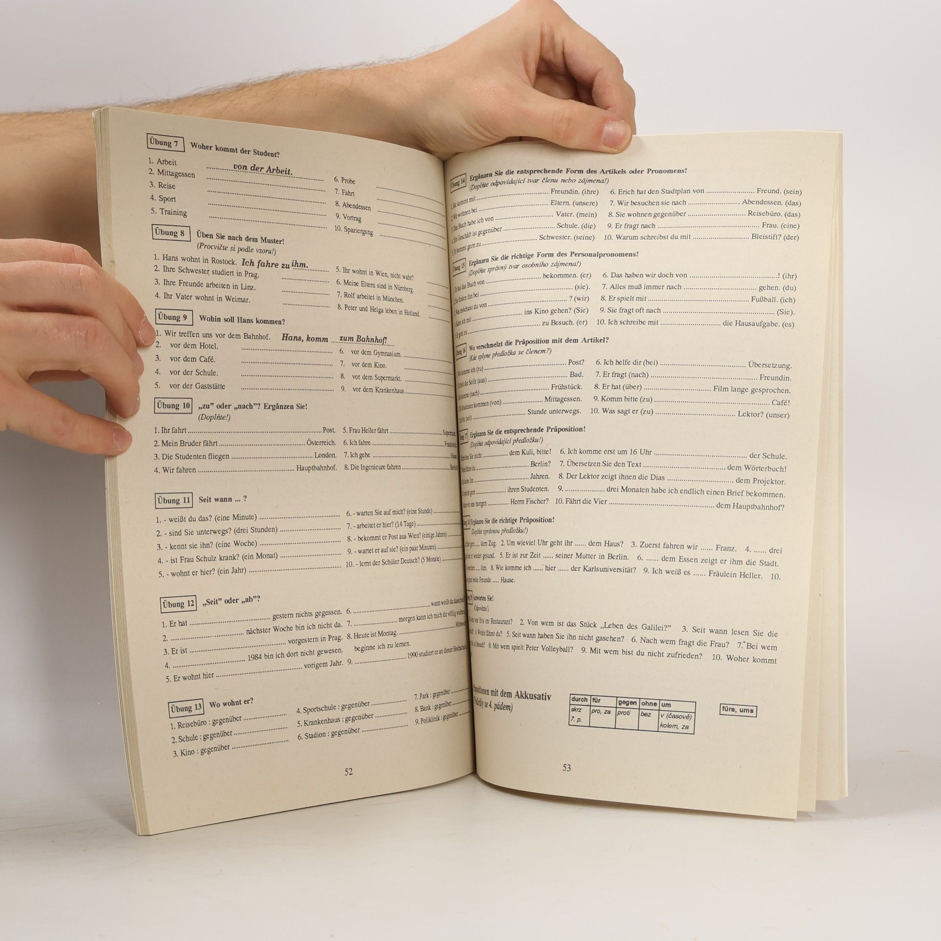 Hana Justova Wir üben deutsche Grammatik (pracovní sešit)
