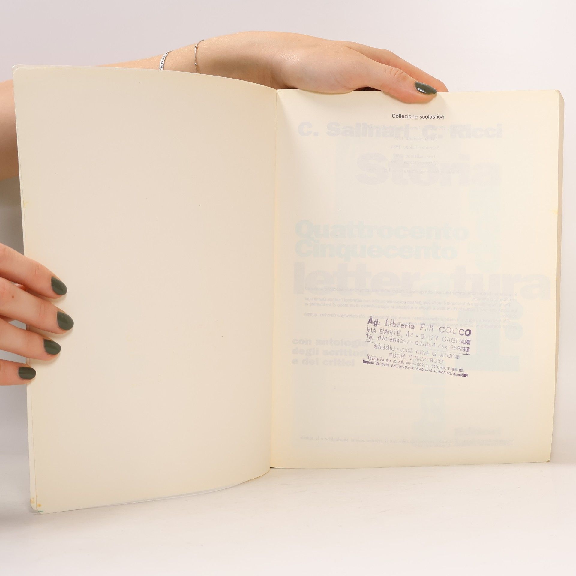 C. Salinari Collezione scolastica - 1: Storia della letteratura italiana. Per il triennio. Quattrocento. Cinquecento
