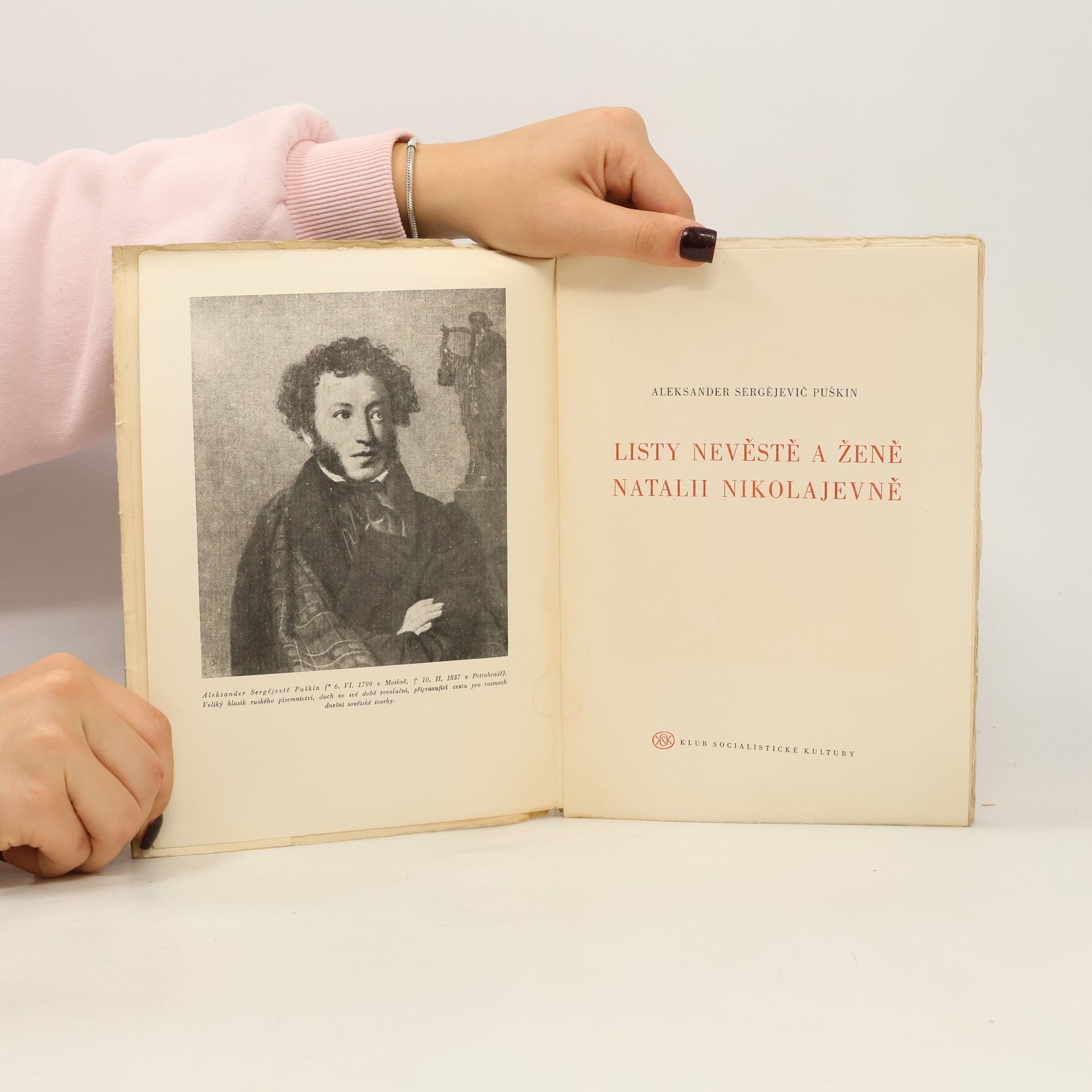 Alexander Pushkin Listy nevěstě a ženě Natalii Nikolajevně