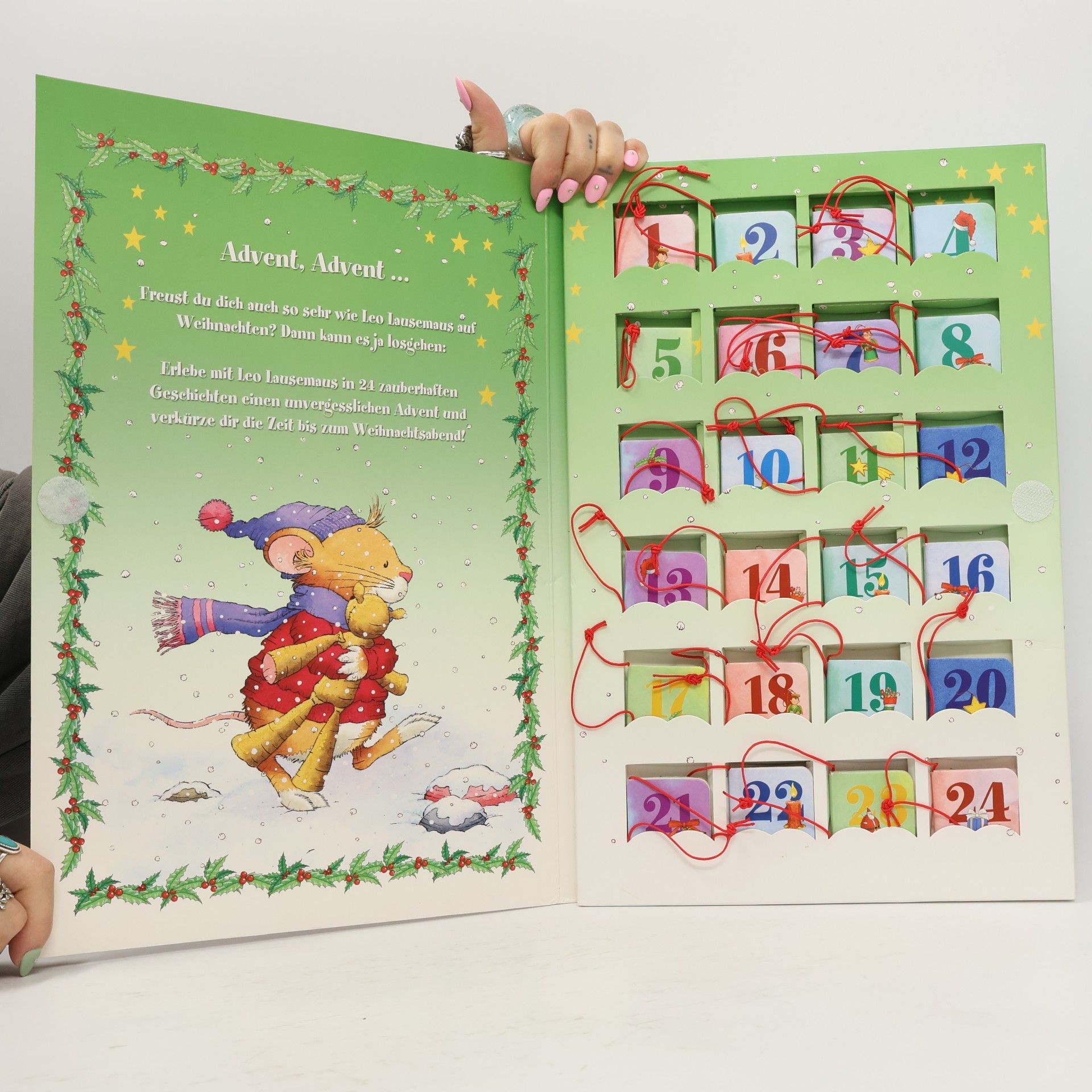 Autorenkollektiv Mit Leo Lausemaus durch den Advent. Kalender mit 24 Minibüchern zum Vorlesen, Staunen und Dekorieren!