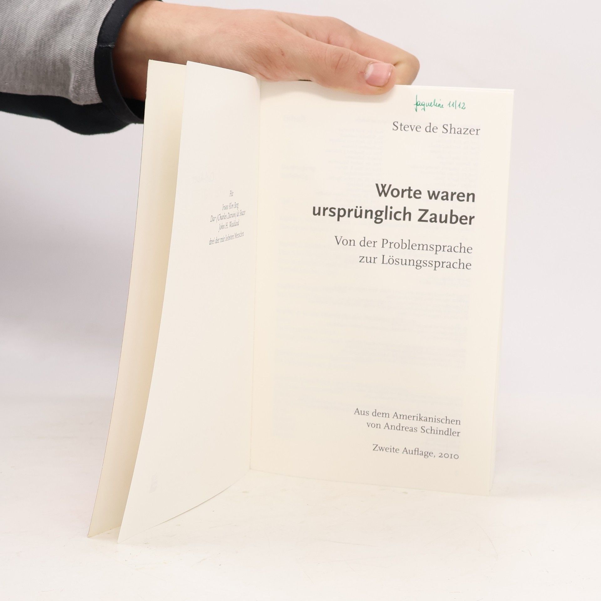 Steve De Shazer Worte waren ursprünglich Zauber