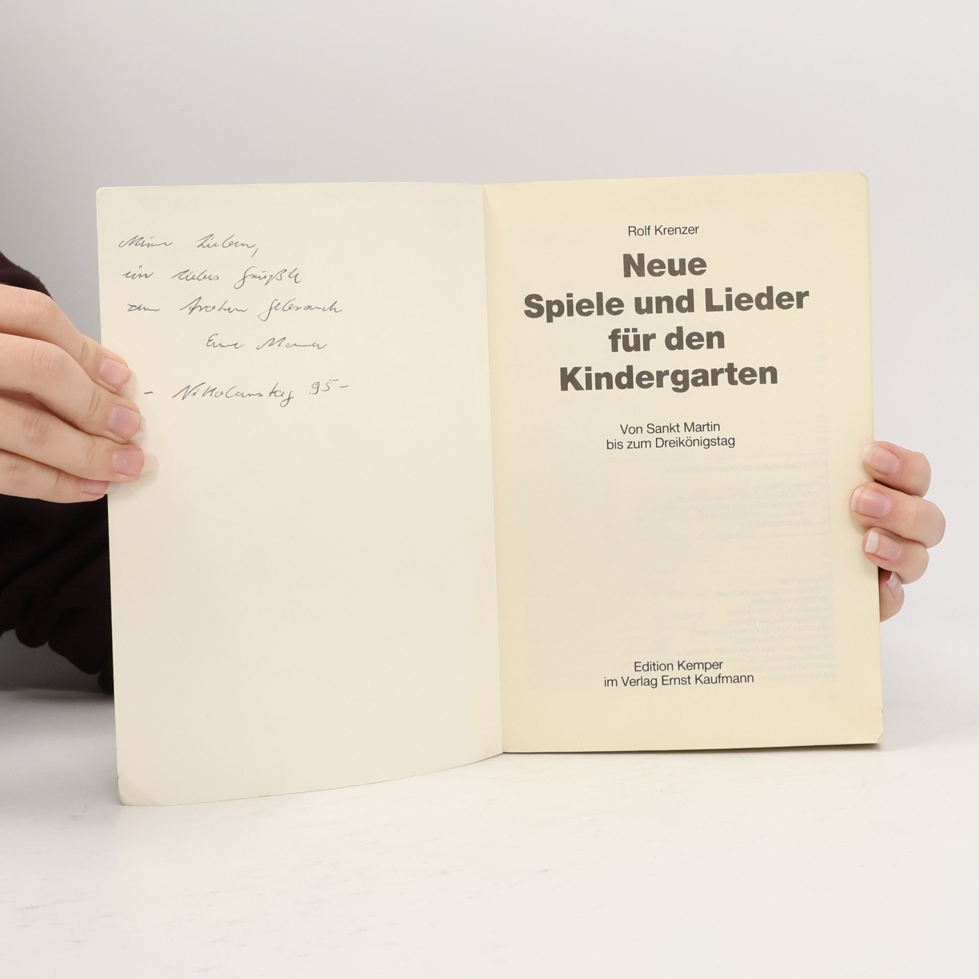 Rolf Krenzer Neue Spiele und Lieder für den Kindergarten