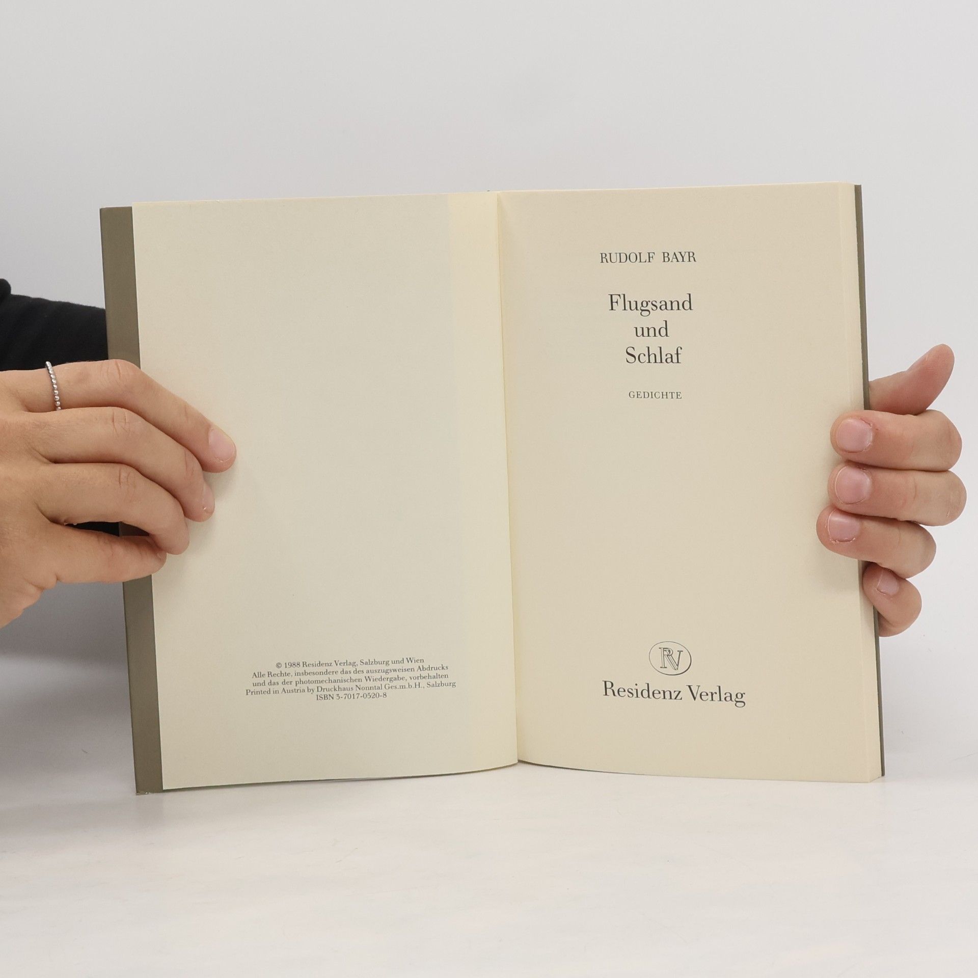 Rudolf Bayr Flugsand und Schlaf