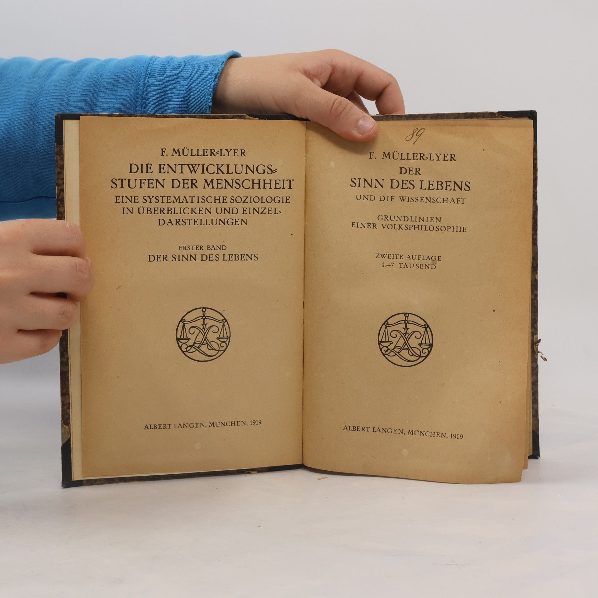 F. Müller-Lyer Der Sinn des Lebens und die Wissenschaft