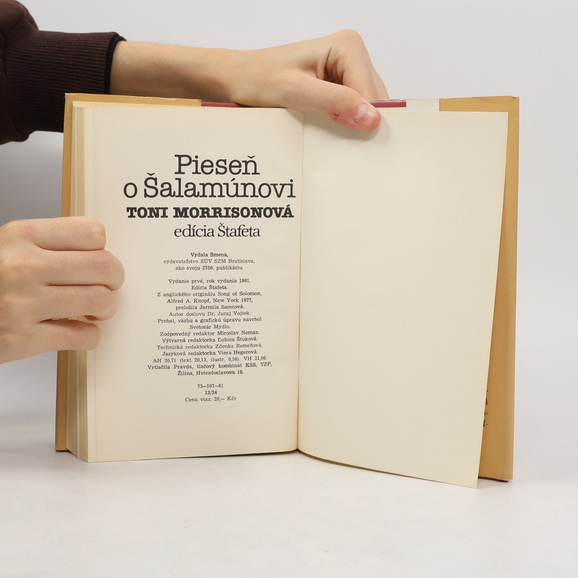 Toni Morrison Pieseň o Šalamúnovi
