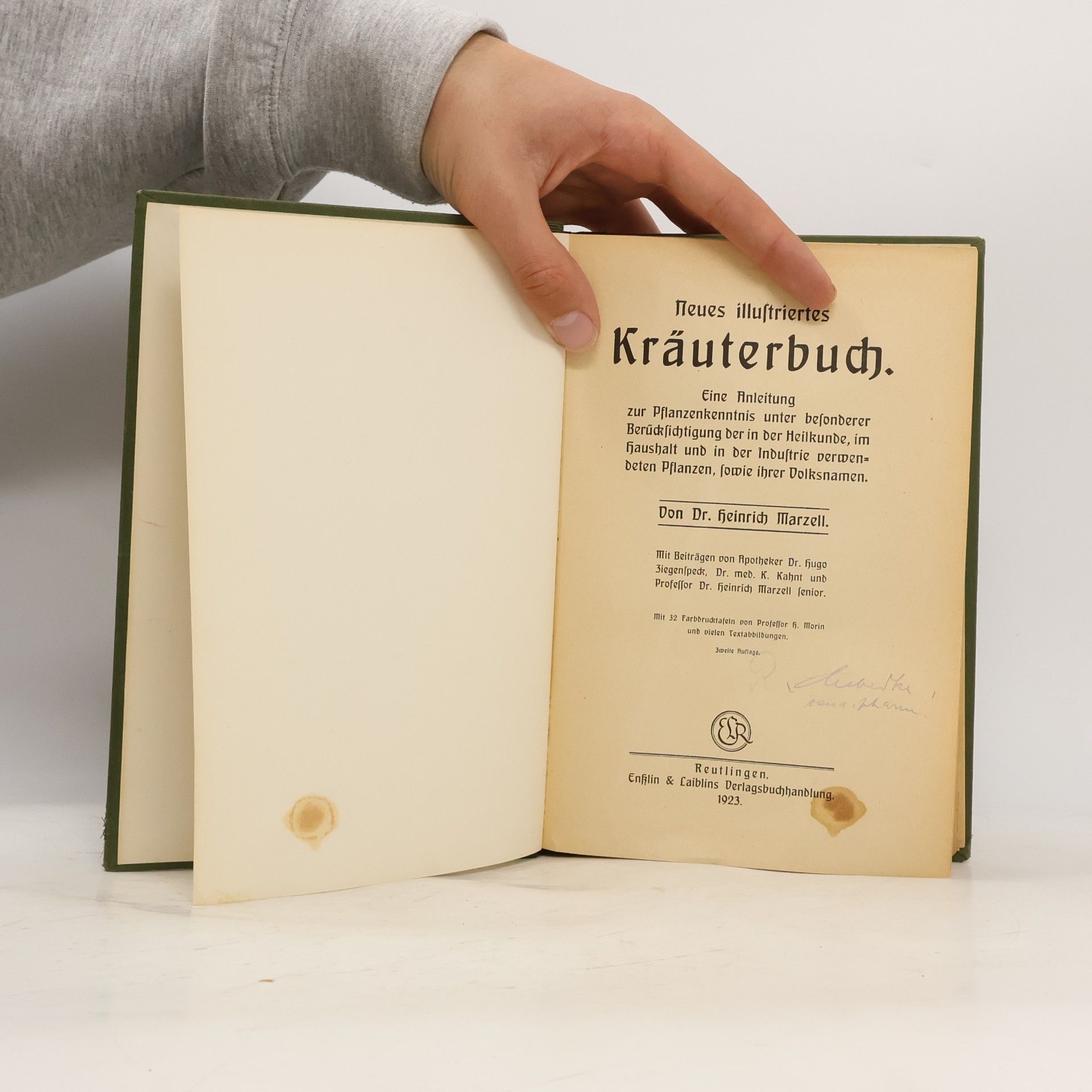 Heinrich Marzell Neues illustriertes Kräuterbuch