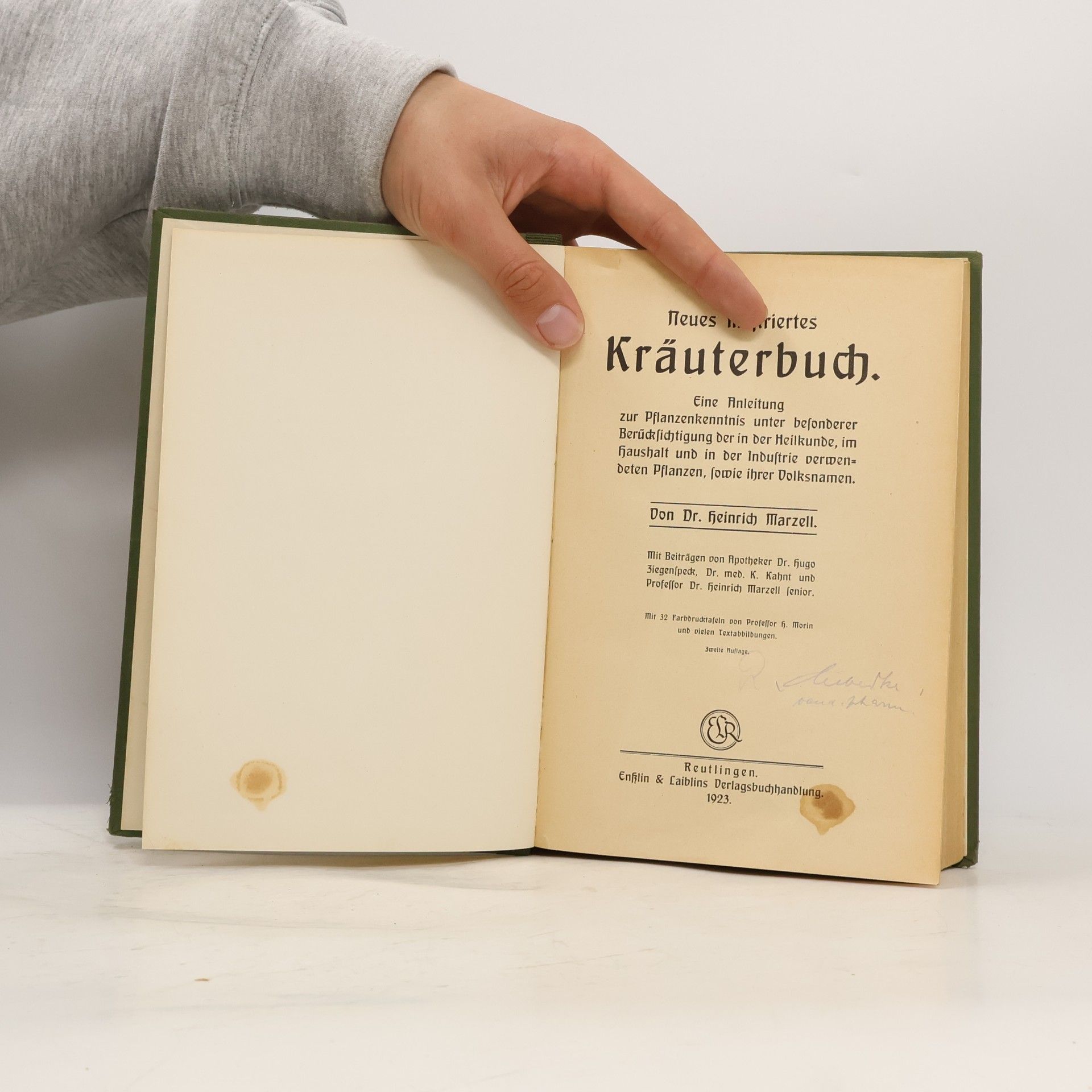 Heinrich Marzell Neues illustriertes Kräuterbuch