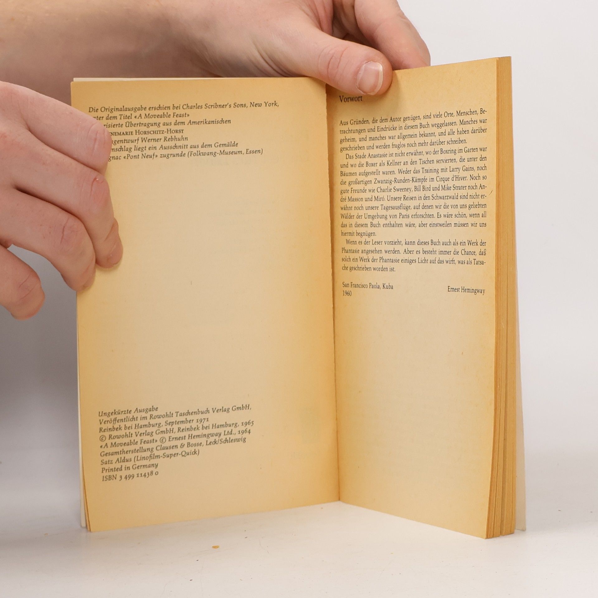 Ernest Hemingway Paris - ein Fest fürs Leben