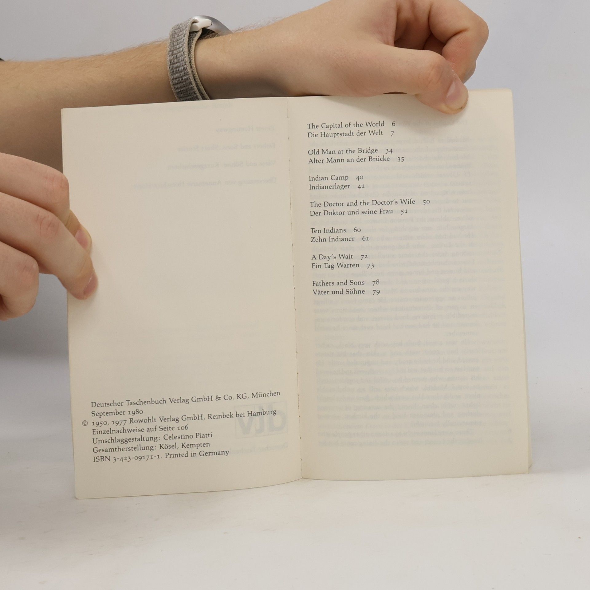 Ernest Hemingway Väter und Söhne. Fathers and Sons. Kurzgeschichten. Engl.-Dtsch.