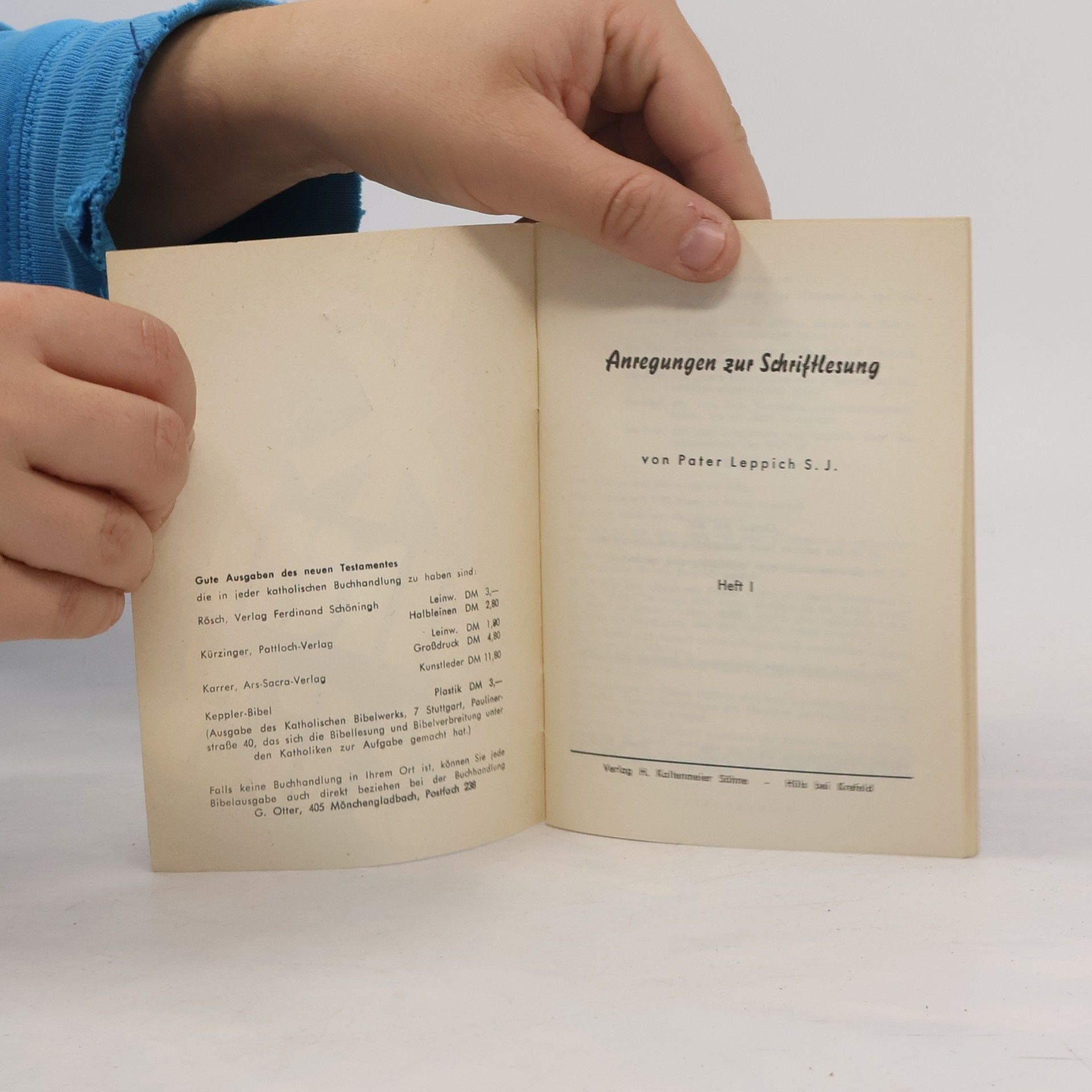 Pater Leppich Anregungen zur Schriftlesung I