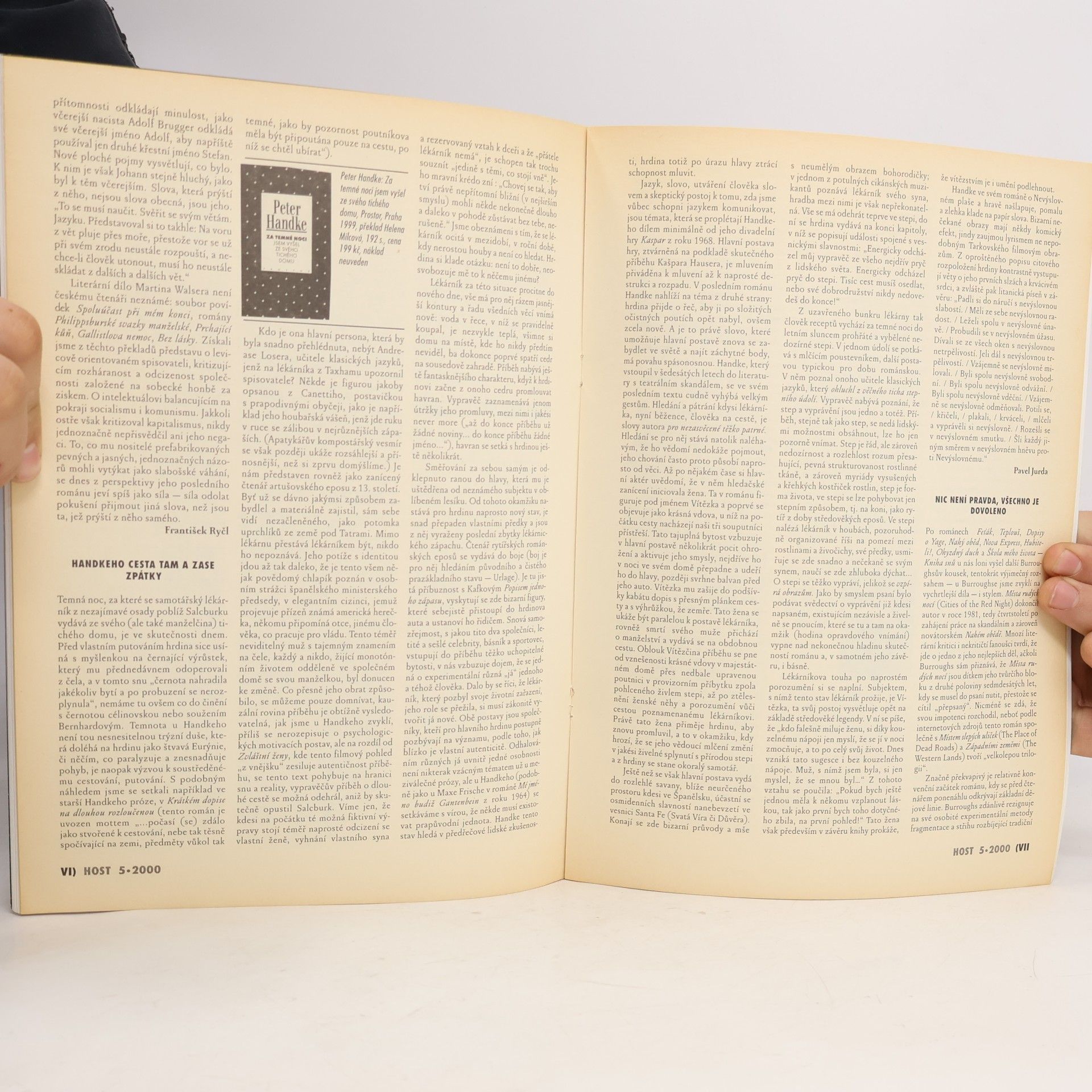 Jaroslav Med Host. Měsíčník pro literaturu a čtenáře 5/2000
