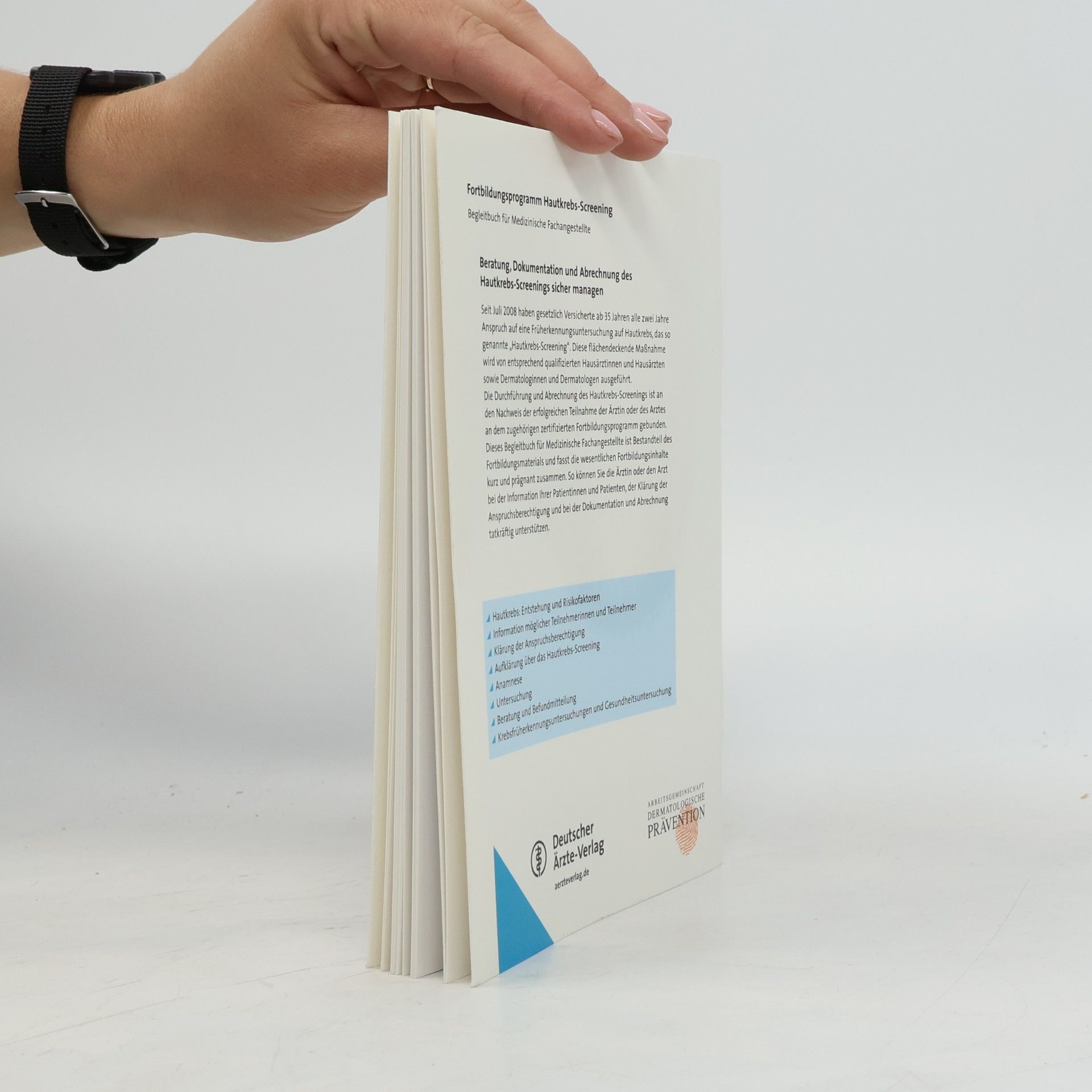Autorenkollektiv Fortbildungsprogramm Hautkrebs-Screening