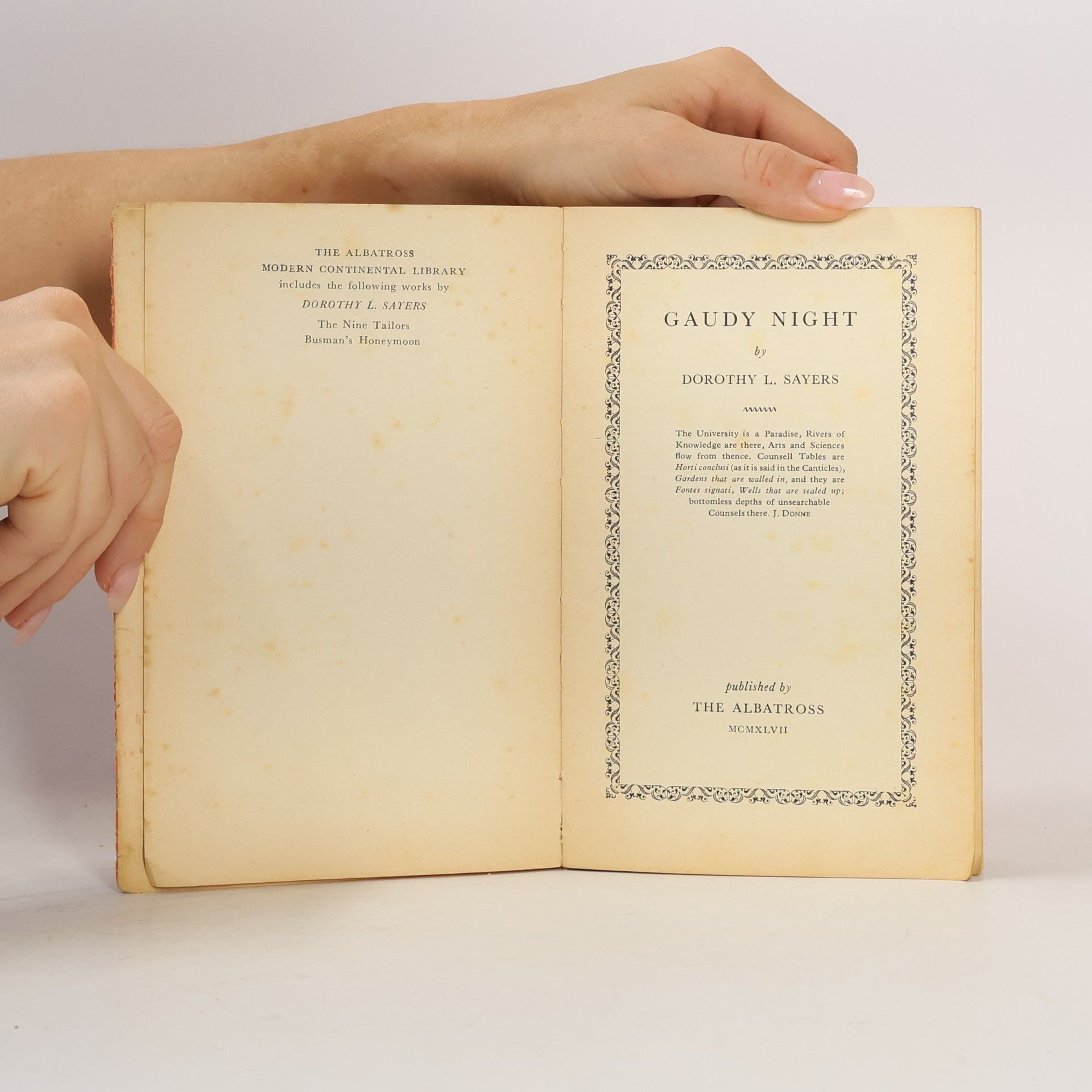 Dorothy Leigh Sayers Gaudy Night