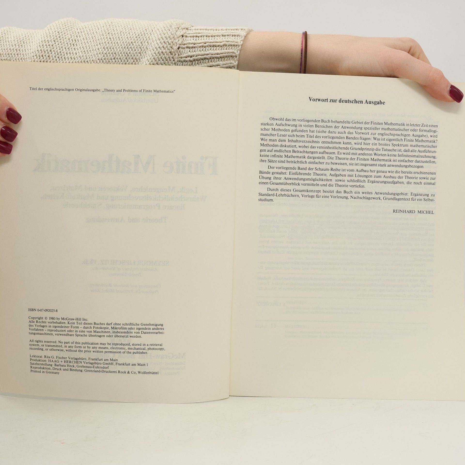 Seymour Lipschutz Finite Mathematik