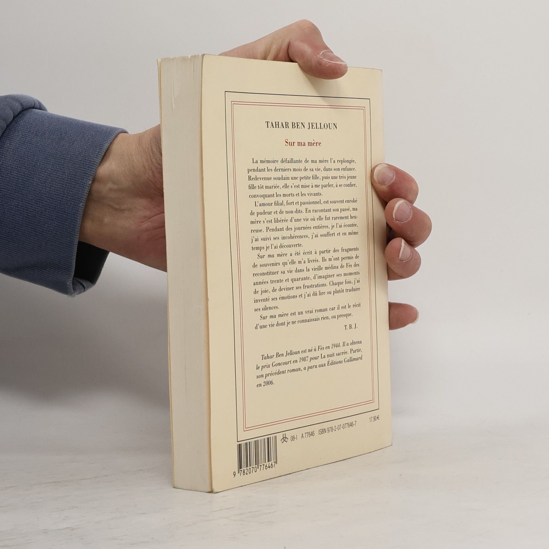 Tahar Ben Jelloun Sur ma mère