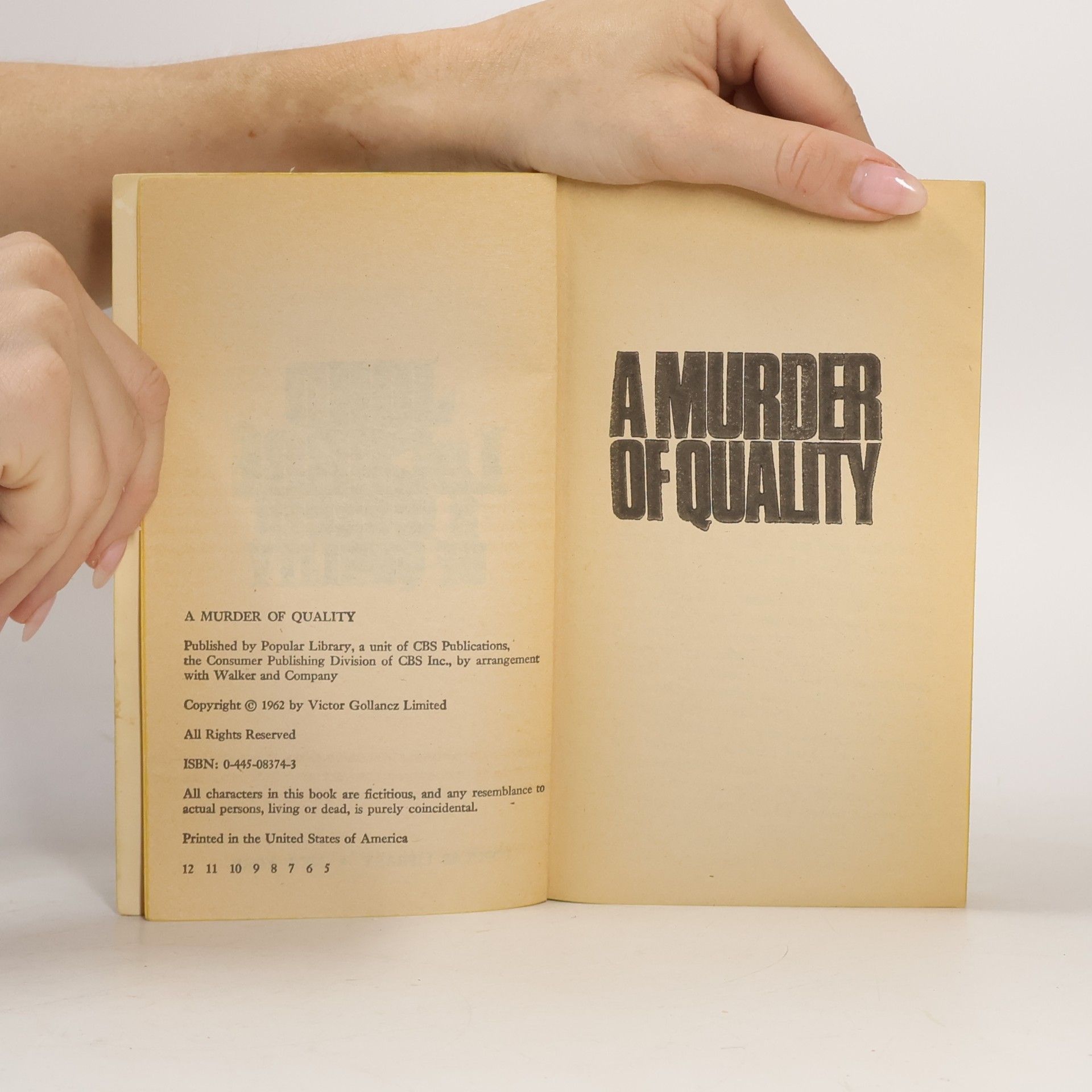 John le Carré A Murder of Quality