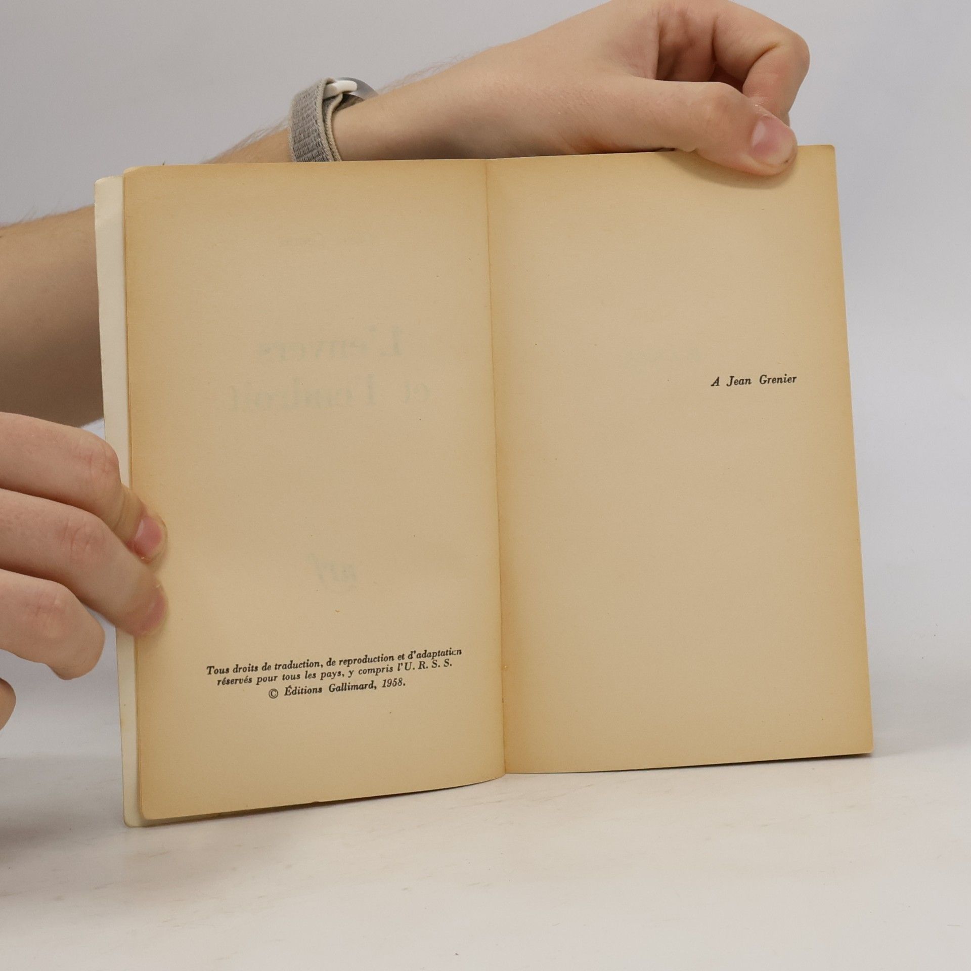 Albert Camus L'envers et l'endroit
