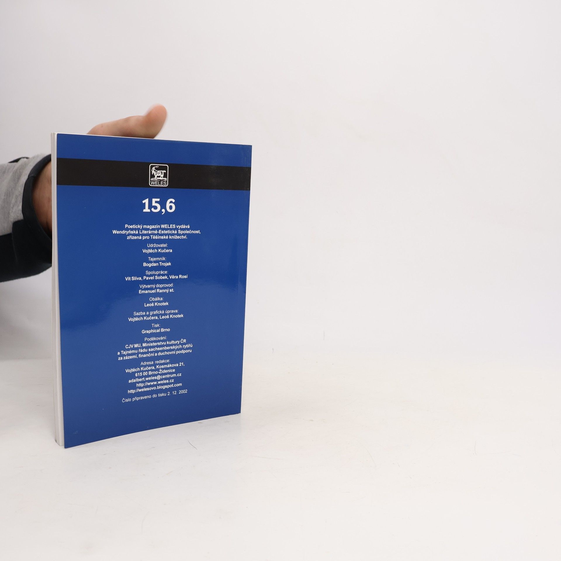 Vojtěch Kučera Poetický magazín Weles 15, 6