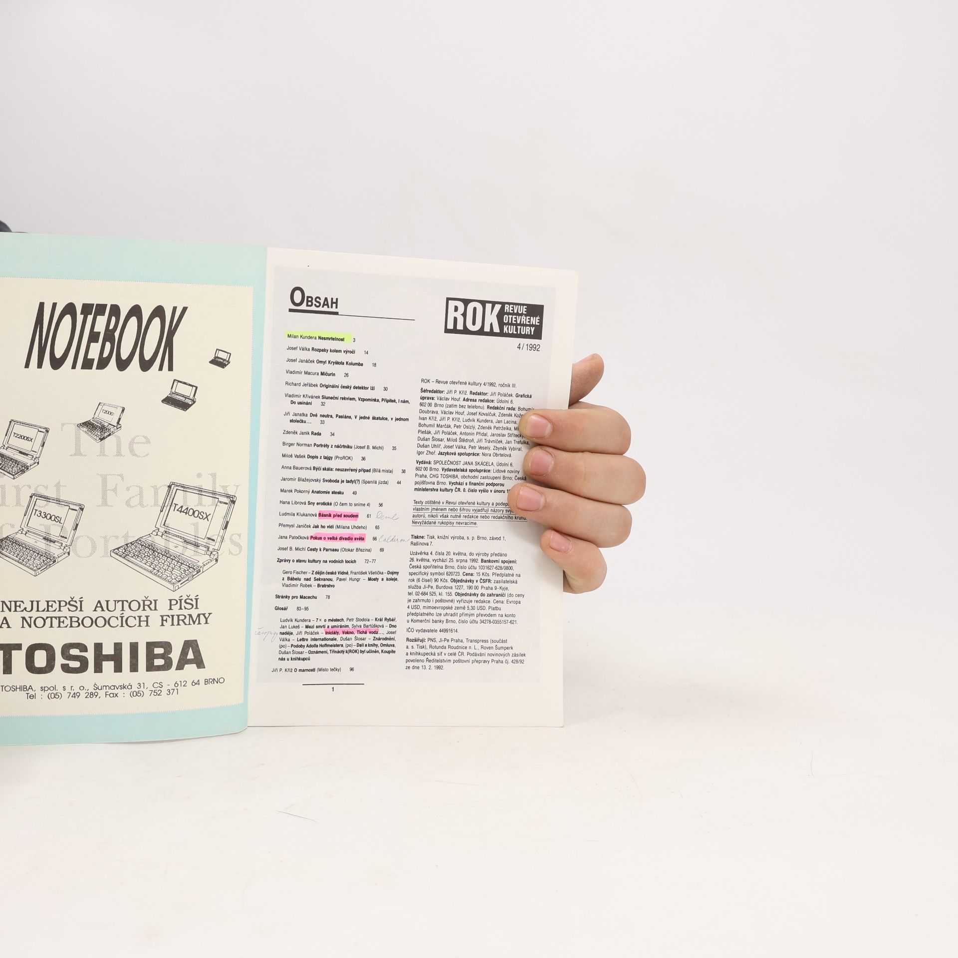 Kolektiv autorů Rok Revue otevřené kultury 4/1992