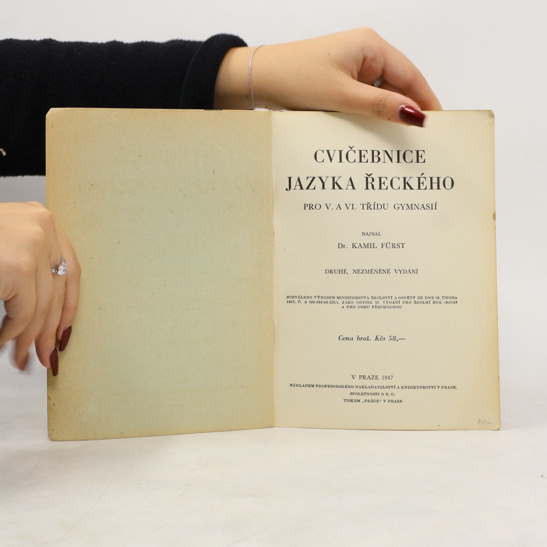 Dr. Kamil Fürst Cvičebnice jazyka řeckého