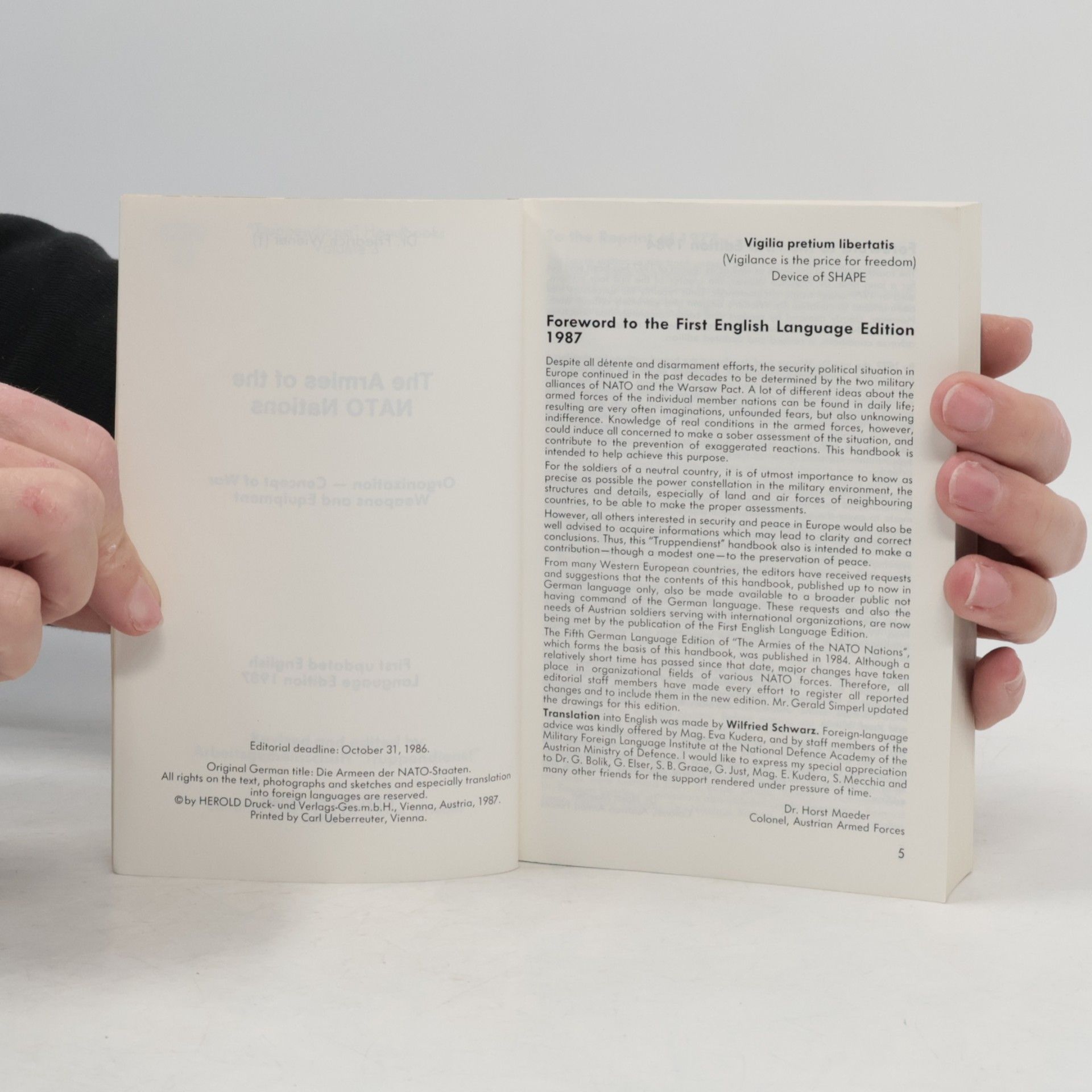 Wilfried Schwarz Truppendienst Handbook: The Armies of the Nato Nations 3
