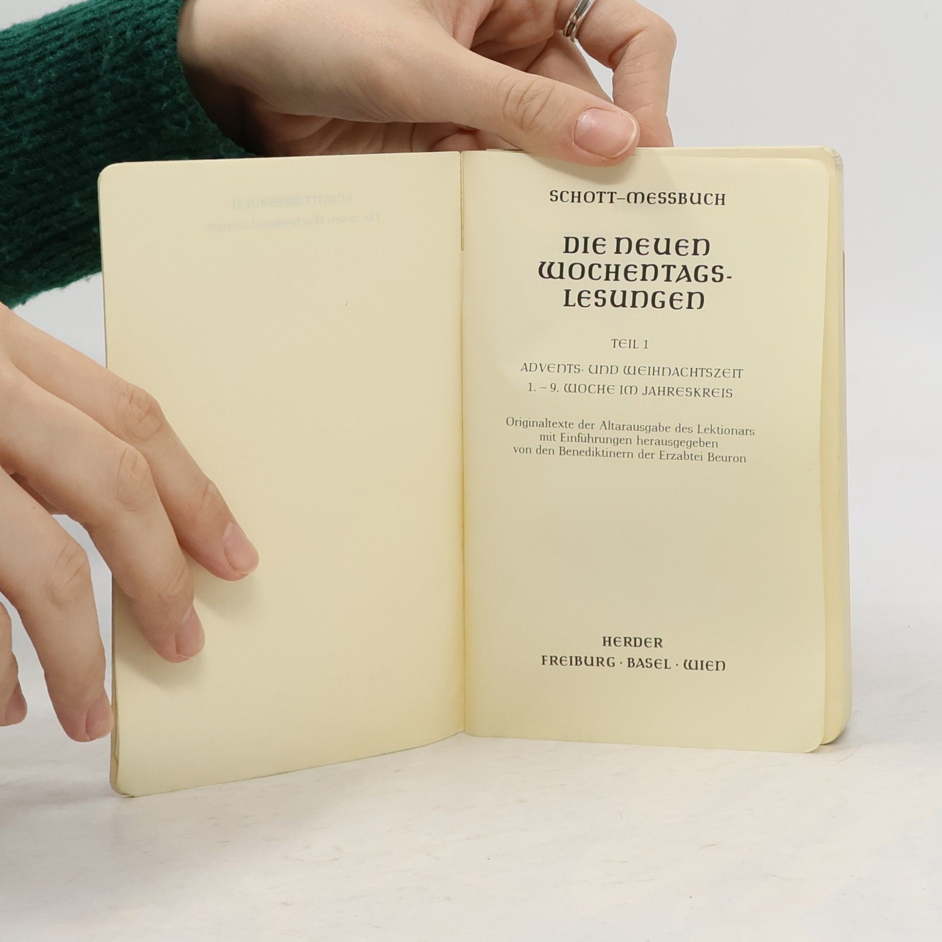 Autorenkollektiv Schott-Messbuch: Die neuen Wochentagslesungen 1