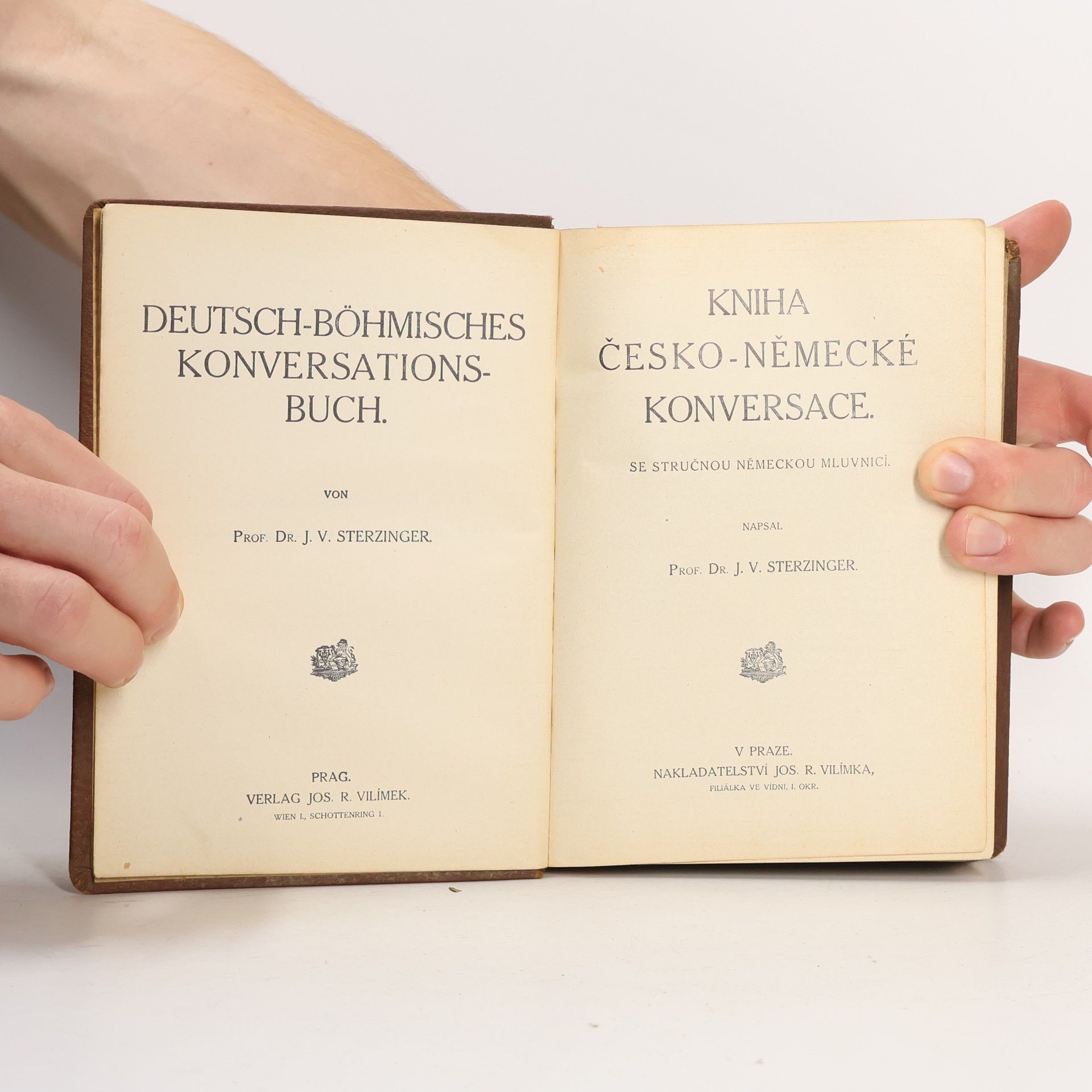Josef V. Sterzinger Kniha česko-německé konversace
