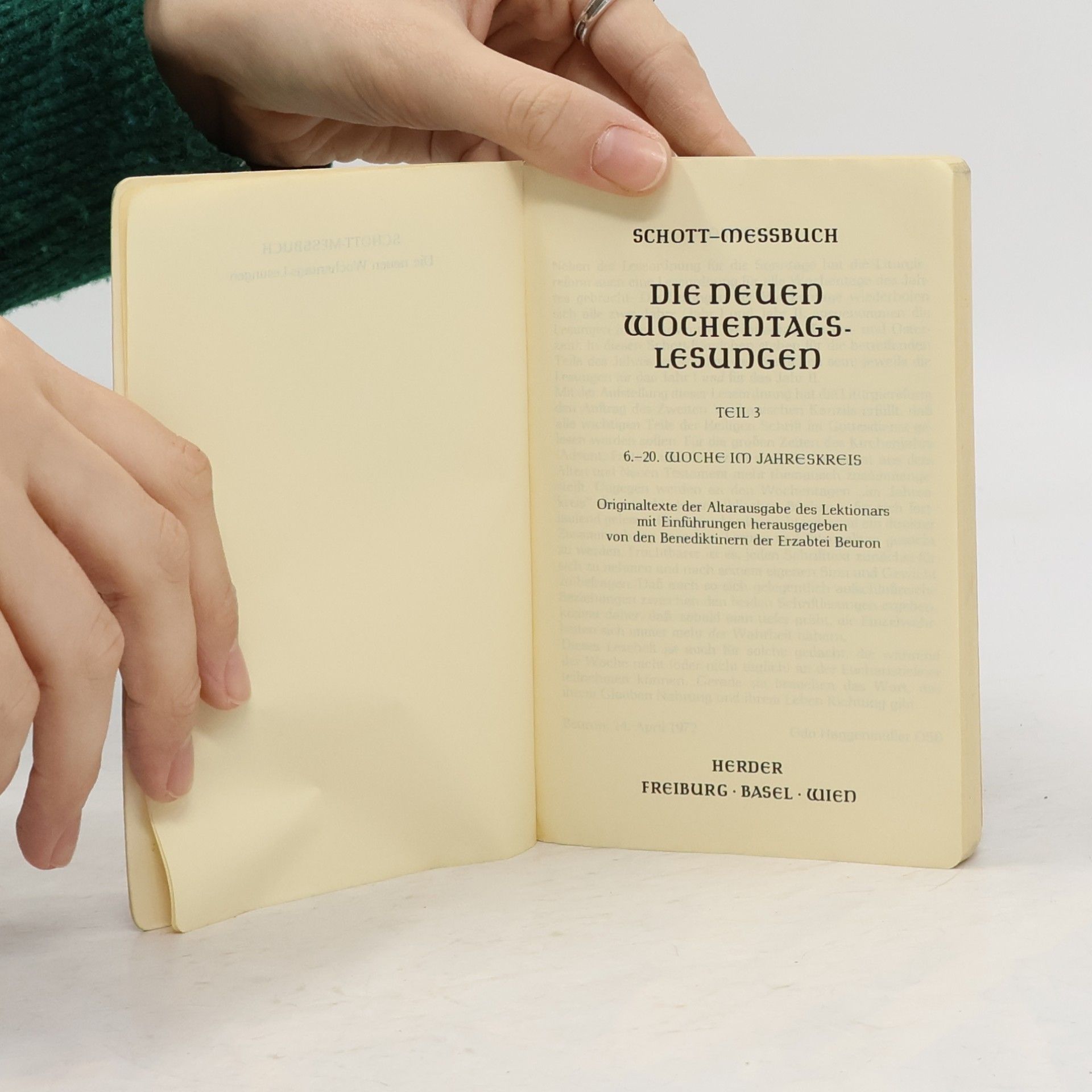 Kolektiv autorů Schott-Messbuch. Die neuen Wochentags-Lesungen. Teil 3