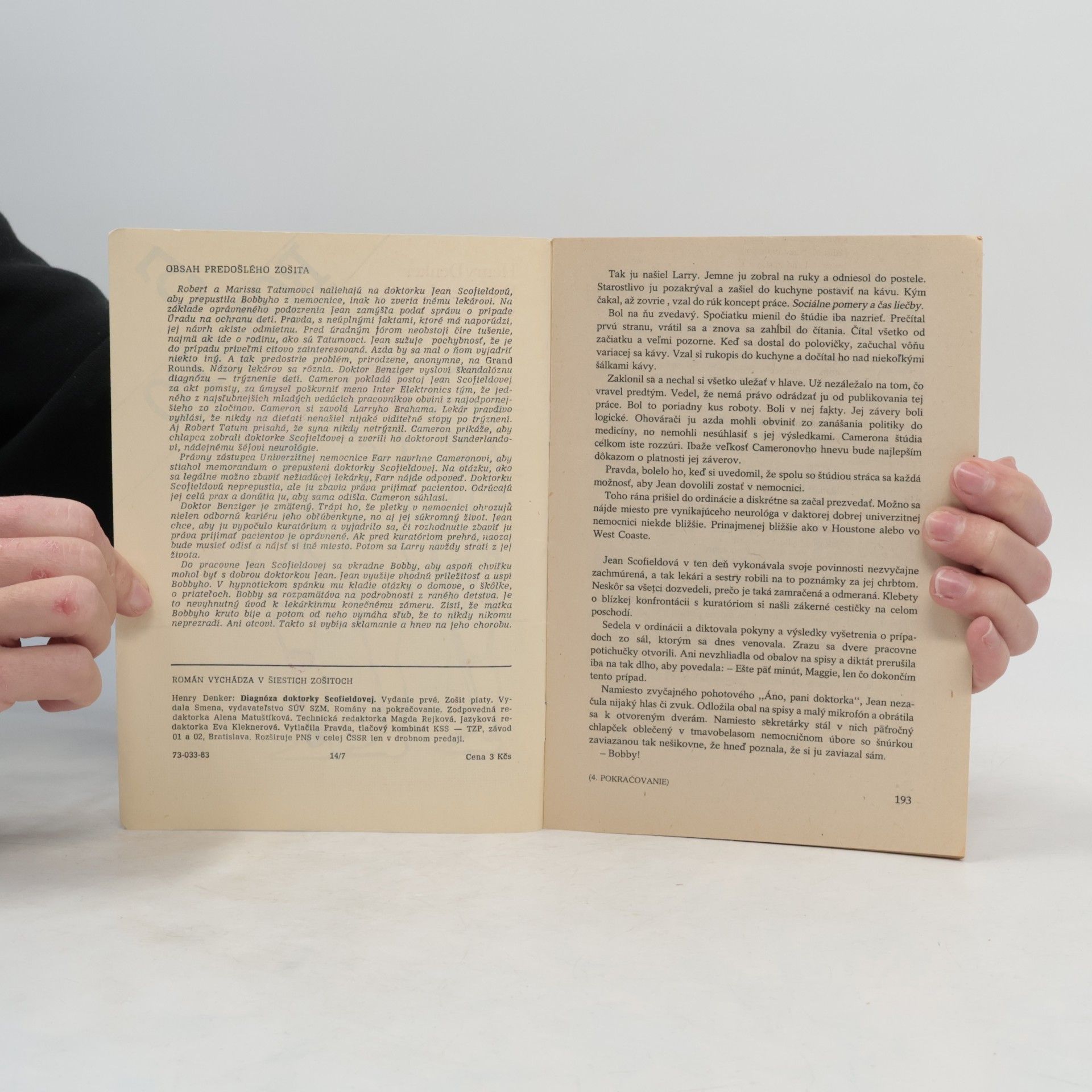 Henry Denker Ronapo 4: Diagnóza doktorky Scofieldovej