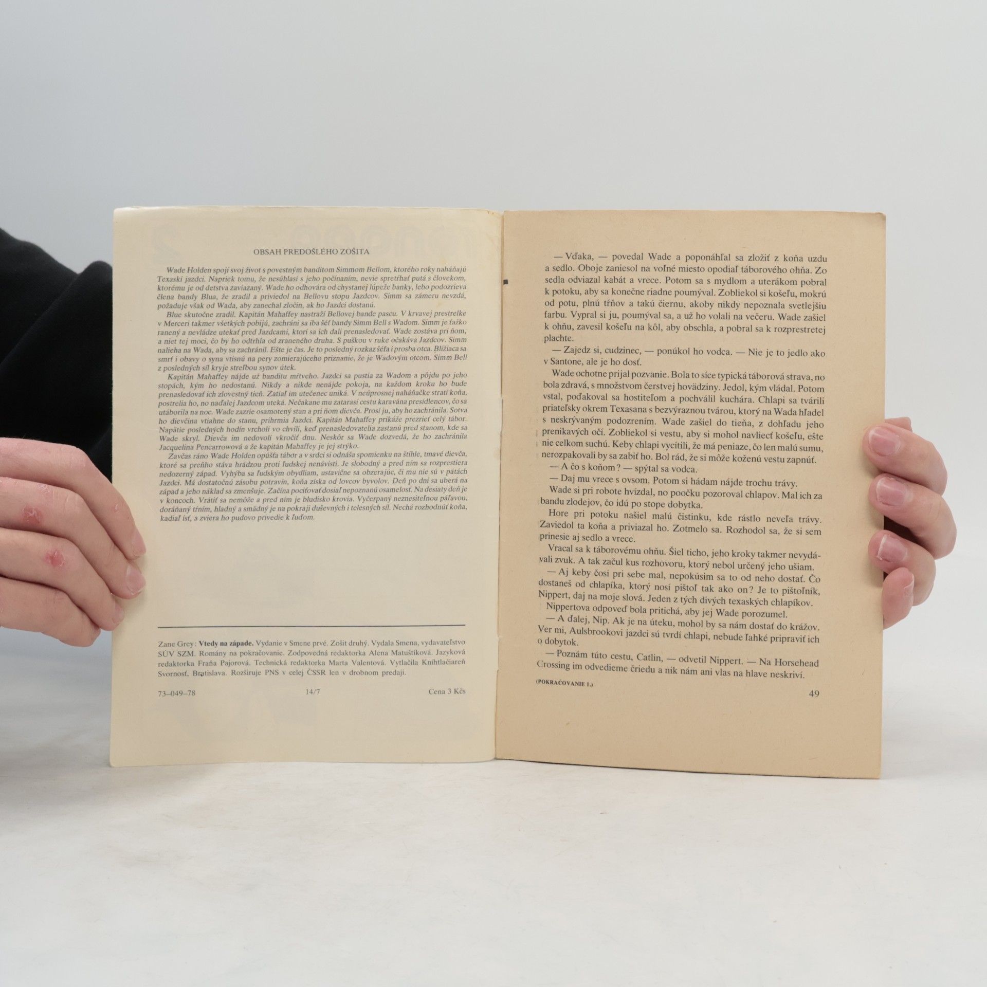 Zane Grey Vtedy na západe
