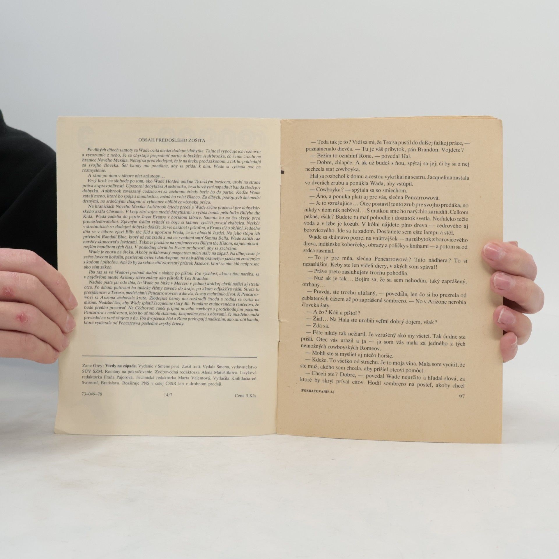 Zane Grey Vtedy na západe 3