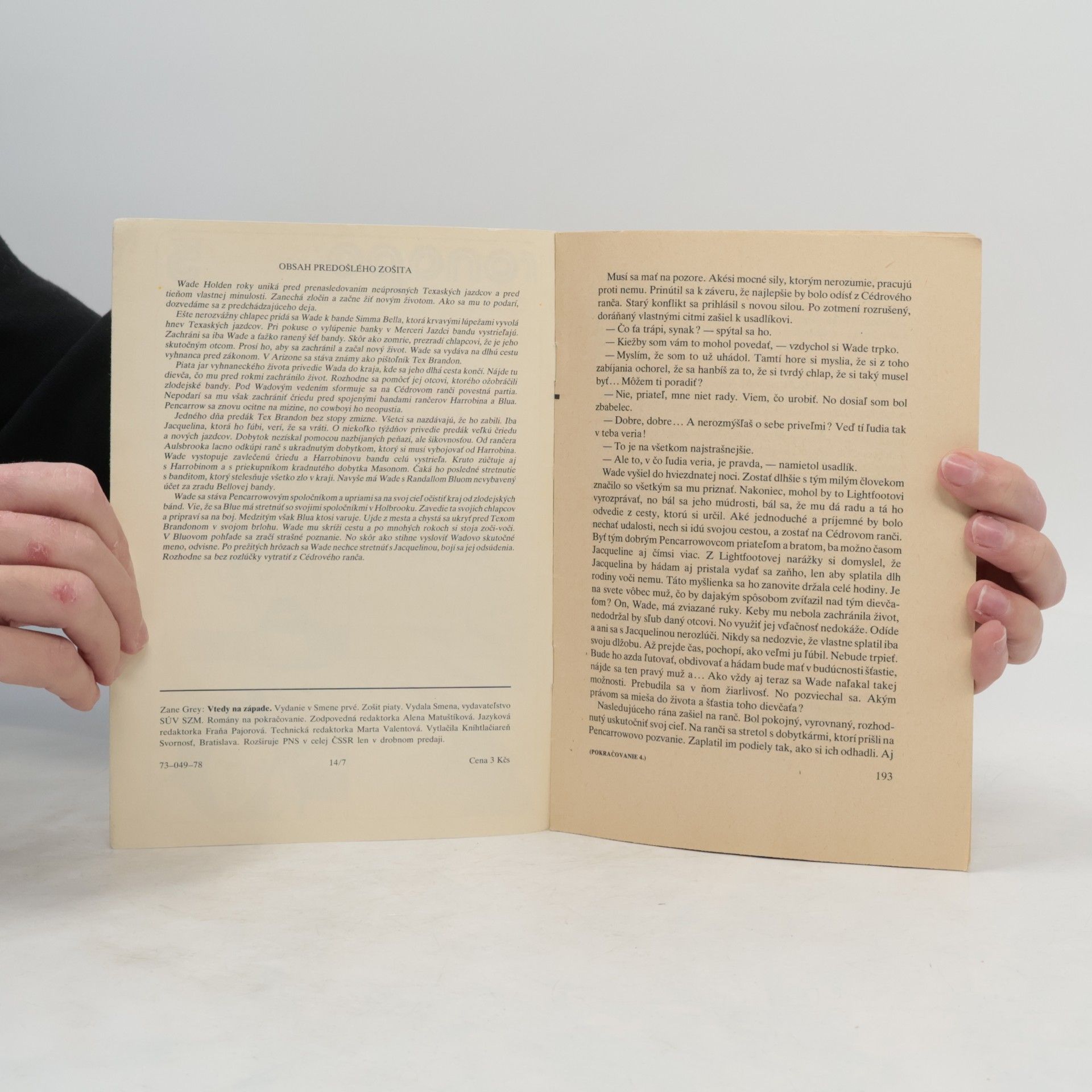 Zane Grey Vtedy na západe 5
