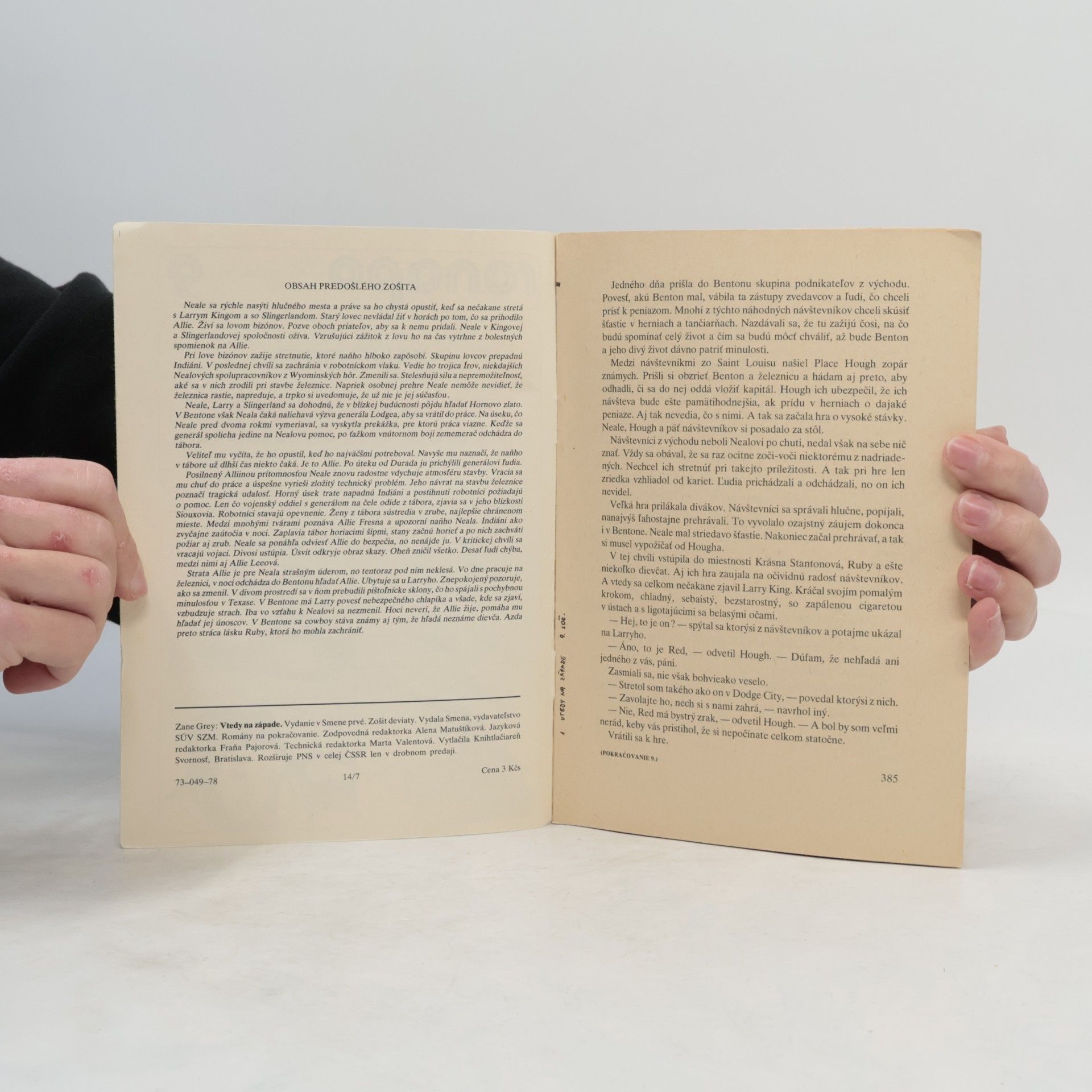 Zane Grey Ronapo 9. Vtedy na západe