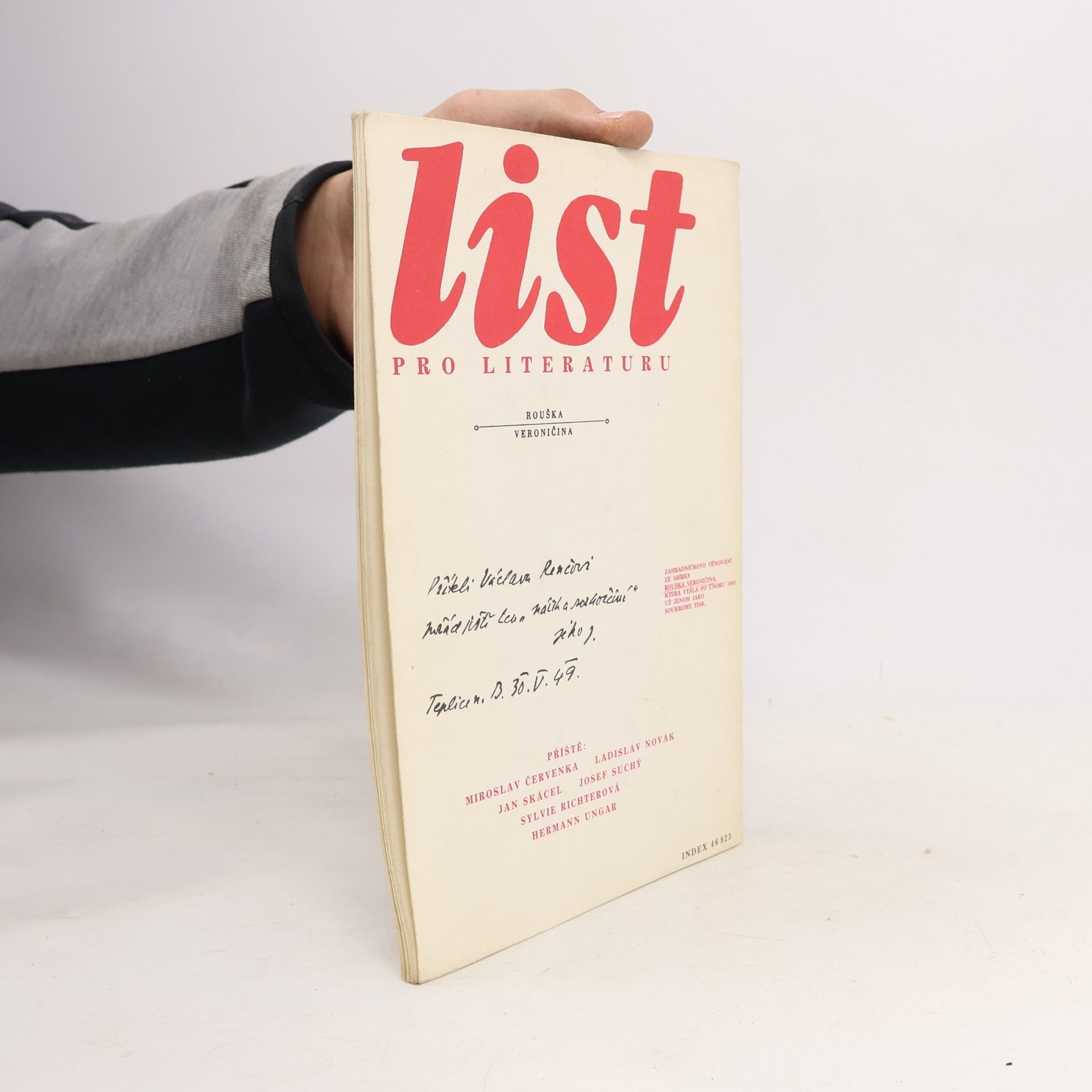 Otmar Oliva List 6 pro literaturu