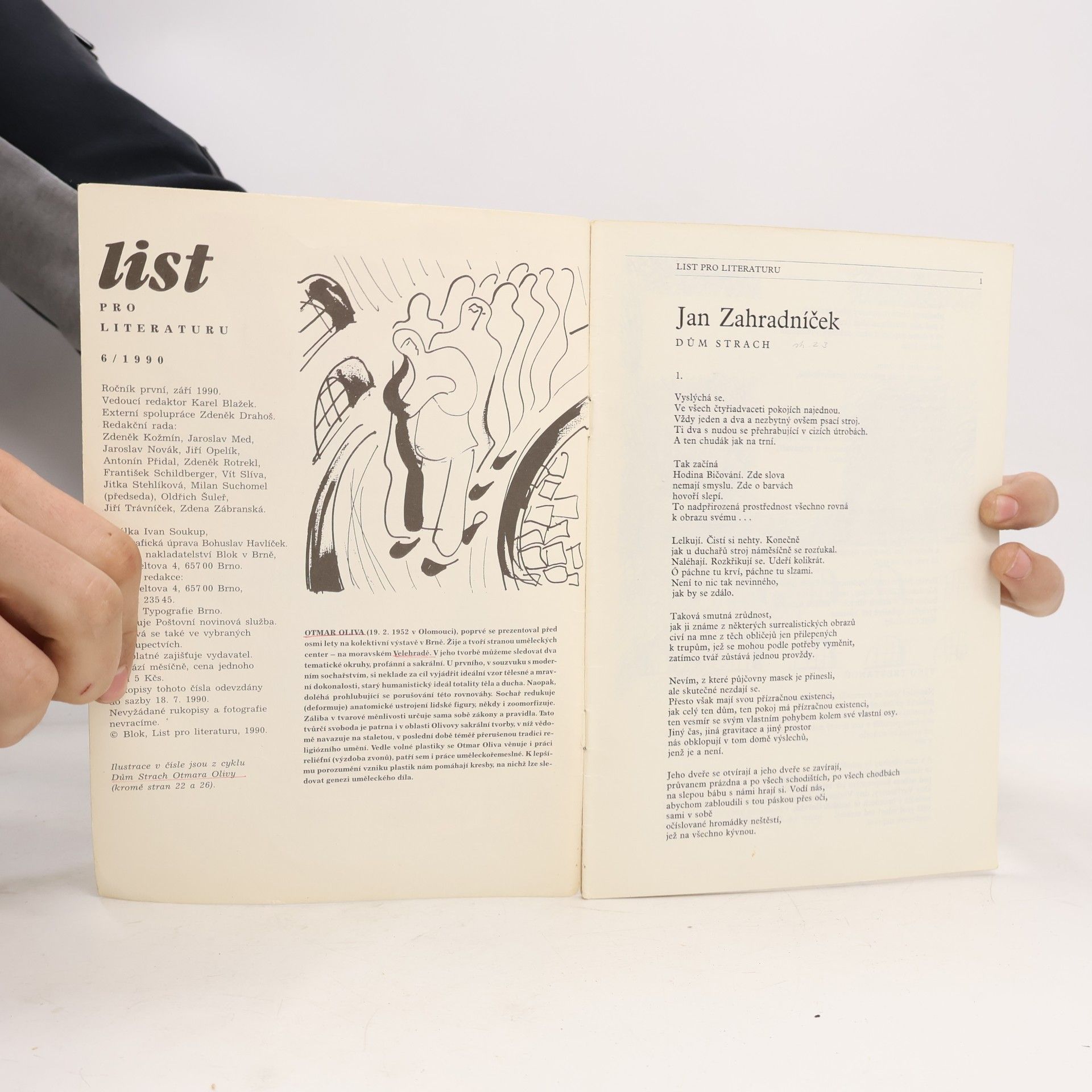 Otmar Oliva List 6 pro literaturu