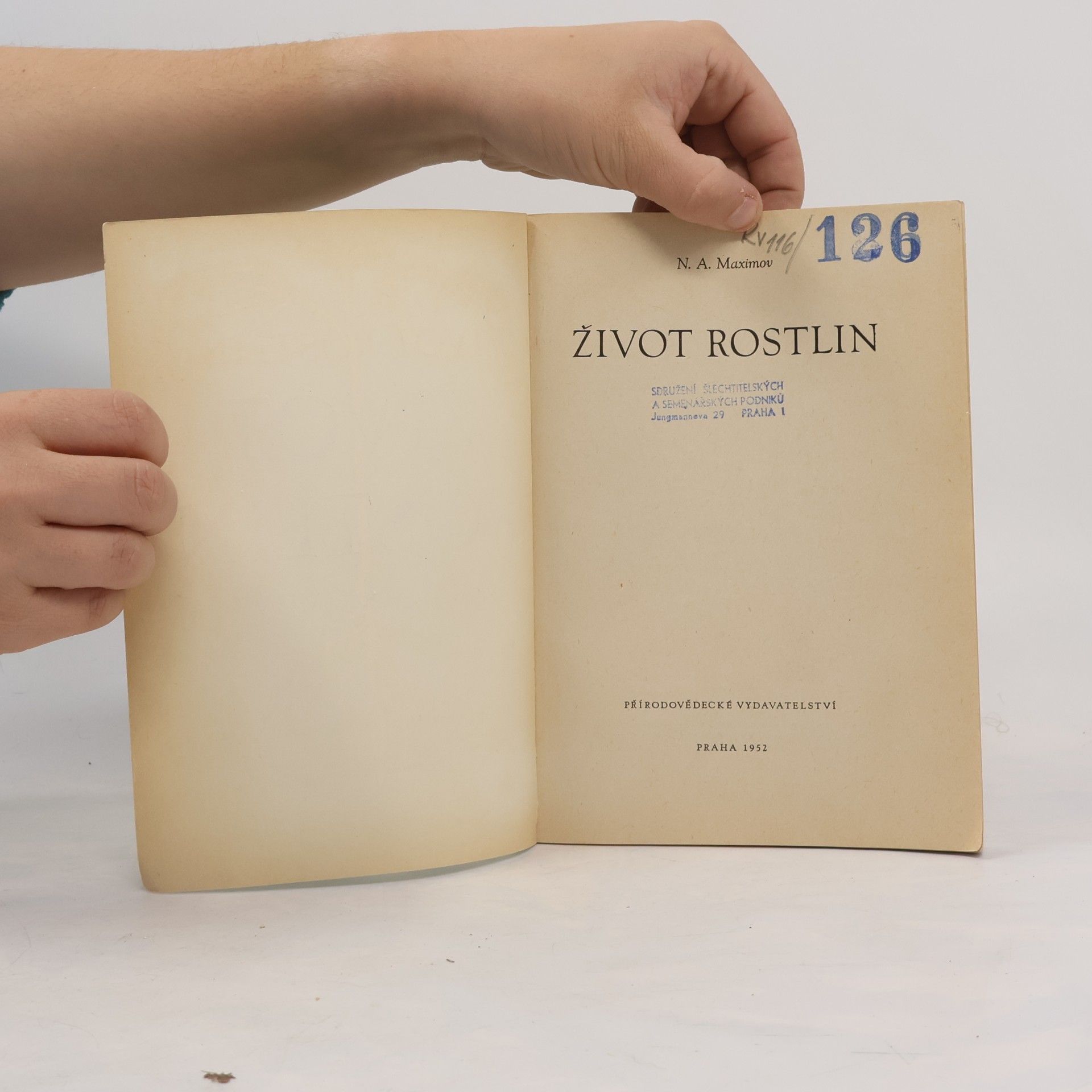 N. A. Maximov Život rostlin