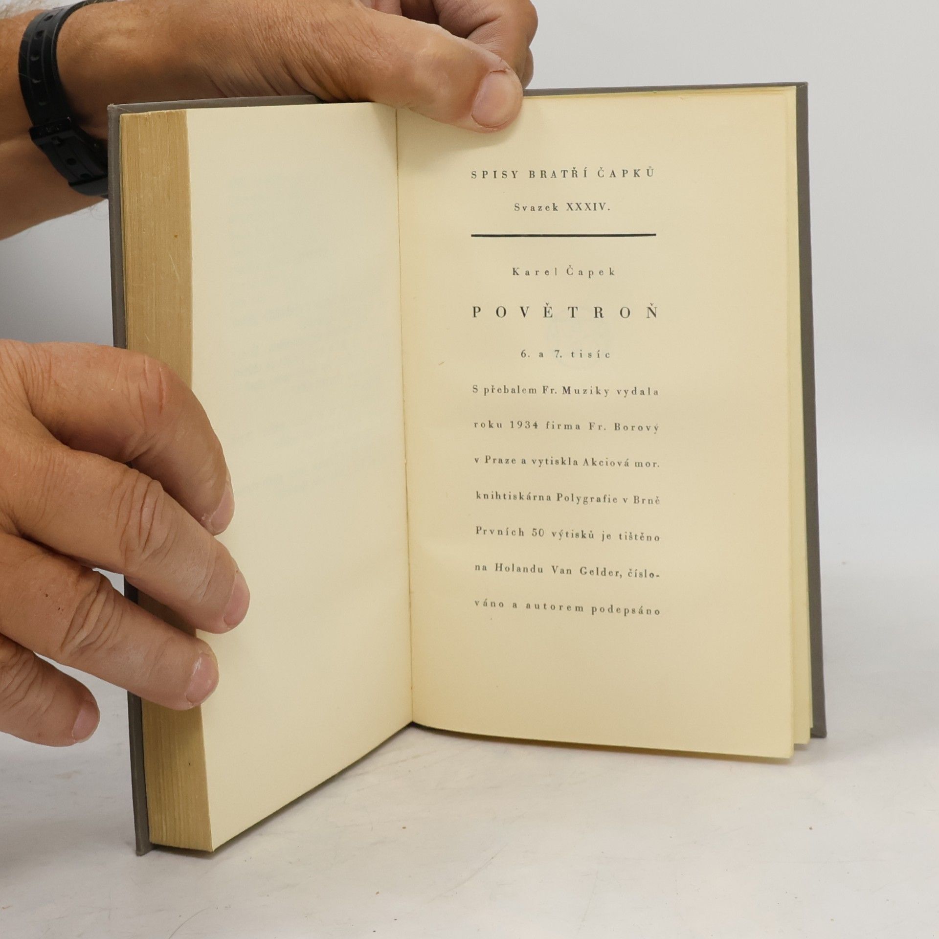 Karel Čapek Spisy bratří Čapků: Povětroň