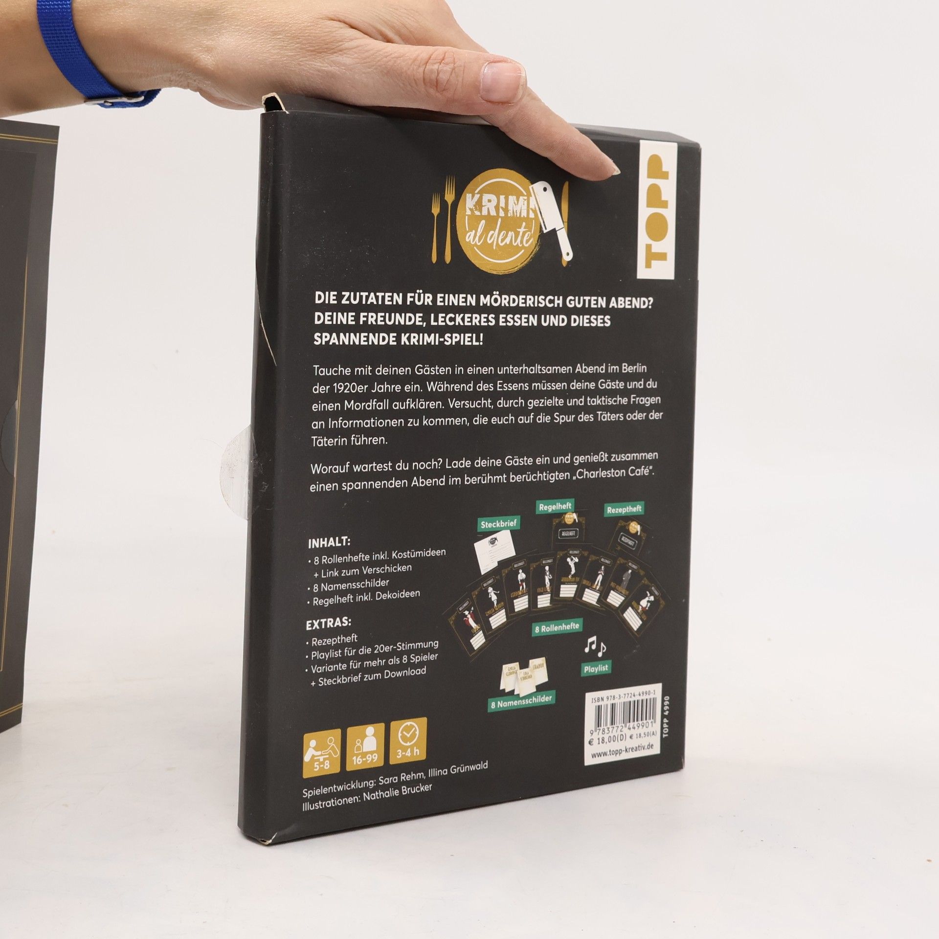 Illina Grünwald Krimi al dente – Goldene 20er – Swing mir den Jazz vom Tod. Das Krimi-Dinner für 5–8 Spieler inkl. Namensschildern, Rollenheften, Ereignissen, Rezepten sowie Deko- und Kostümtipps.