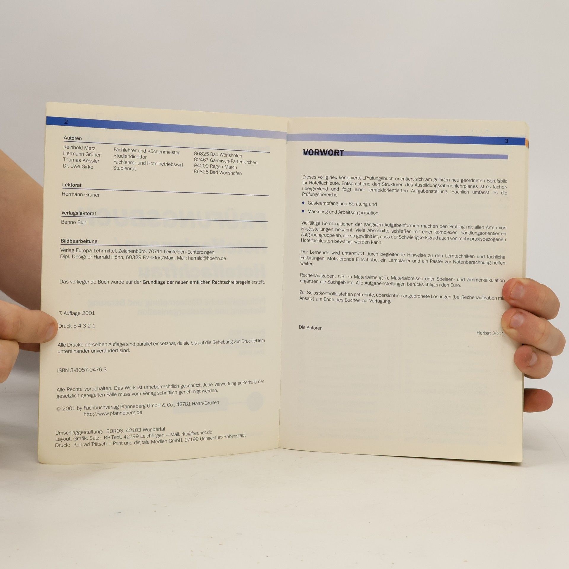 Reinhold Metz Prüfungsbuch Hotelfachmann, Hotelfachfrau