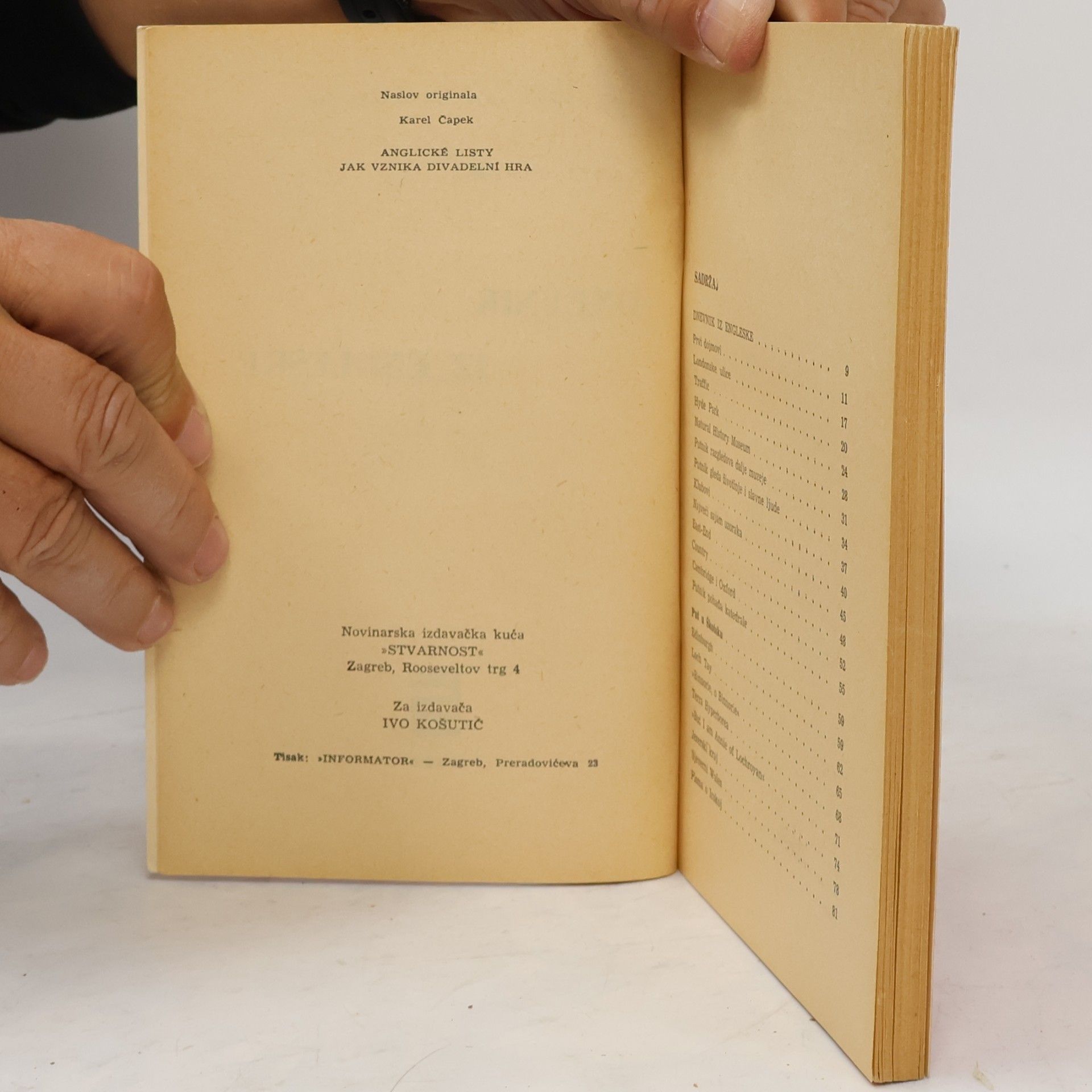 Karel Čapek Dnevnik iz Engleske