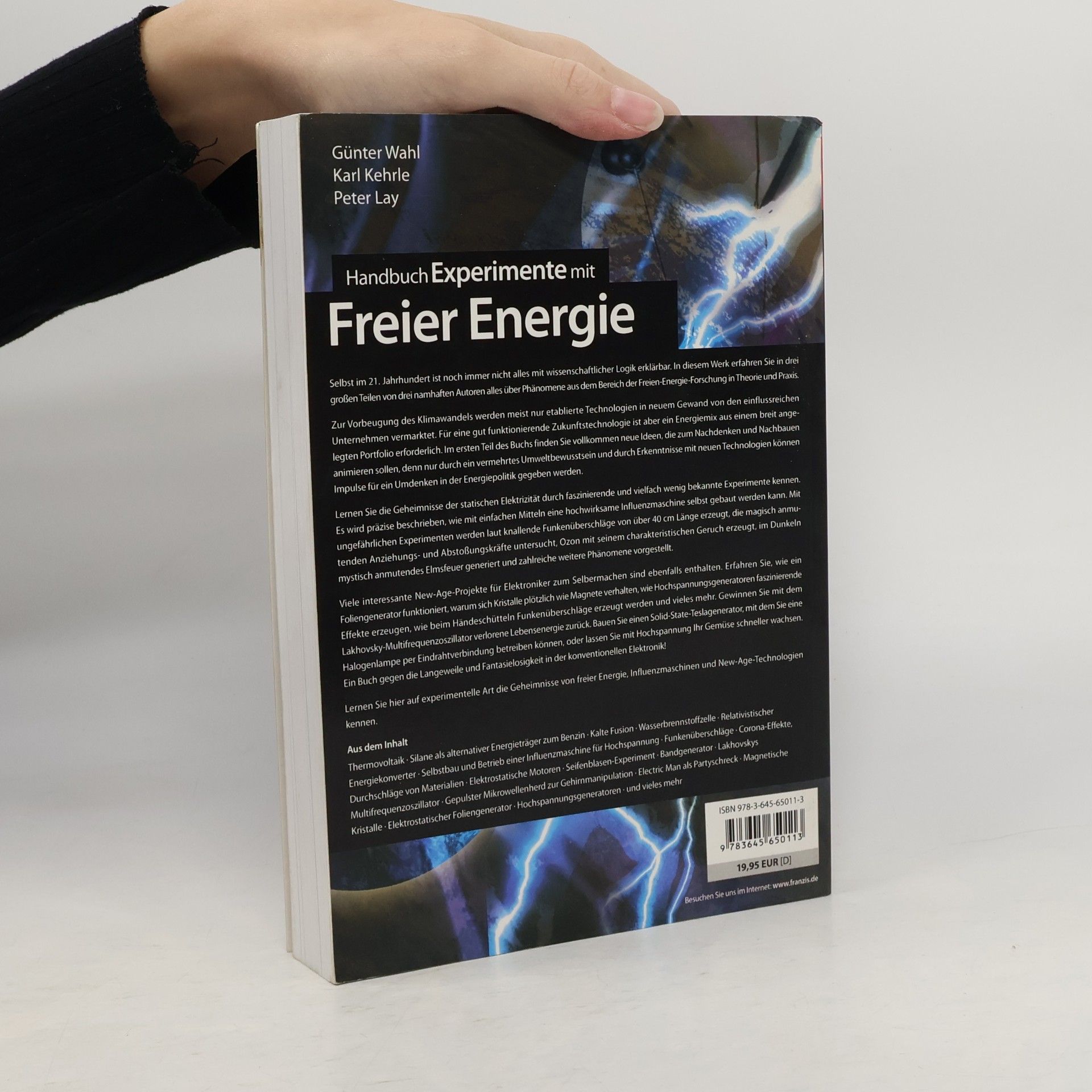 Günter Wahl Handbuch Experimente mit freier Energie