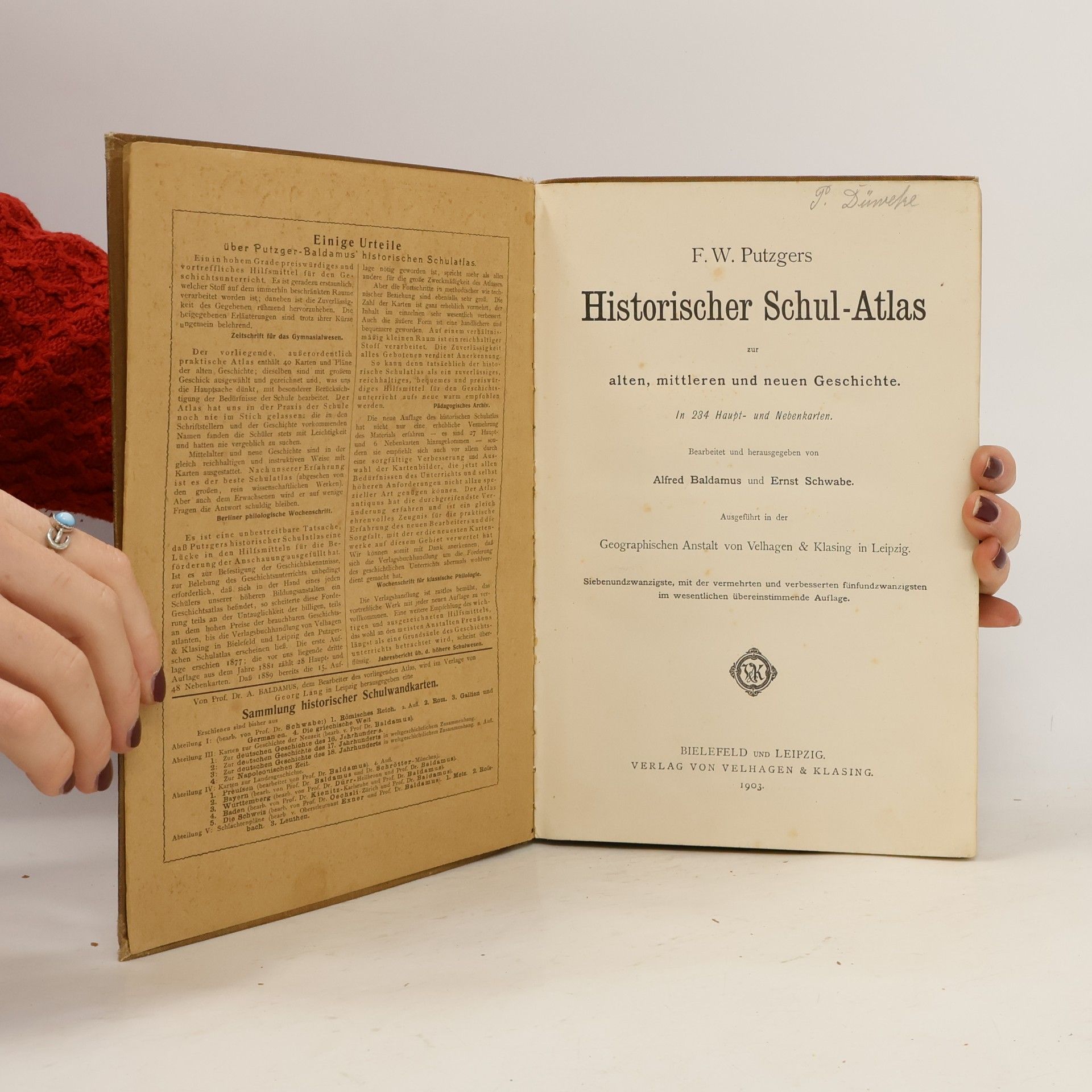 F. W. Putzger F. W. Putzgers Historischer Schul-Atlas