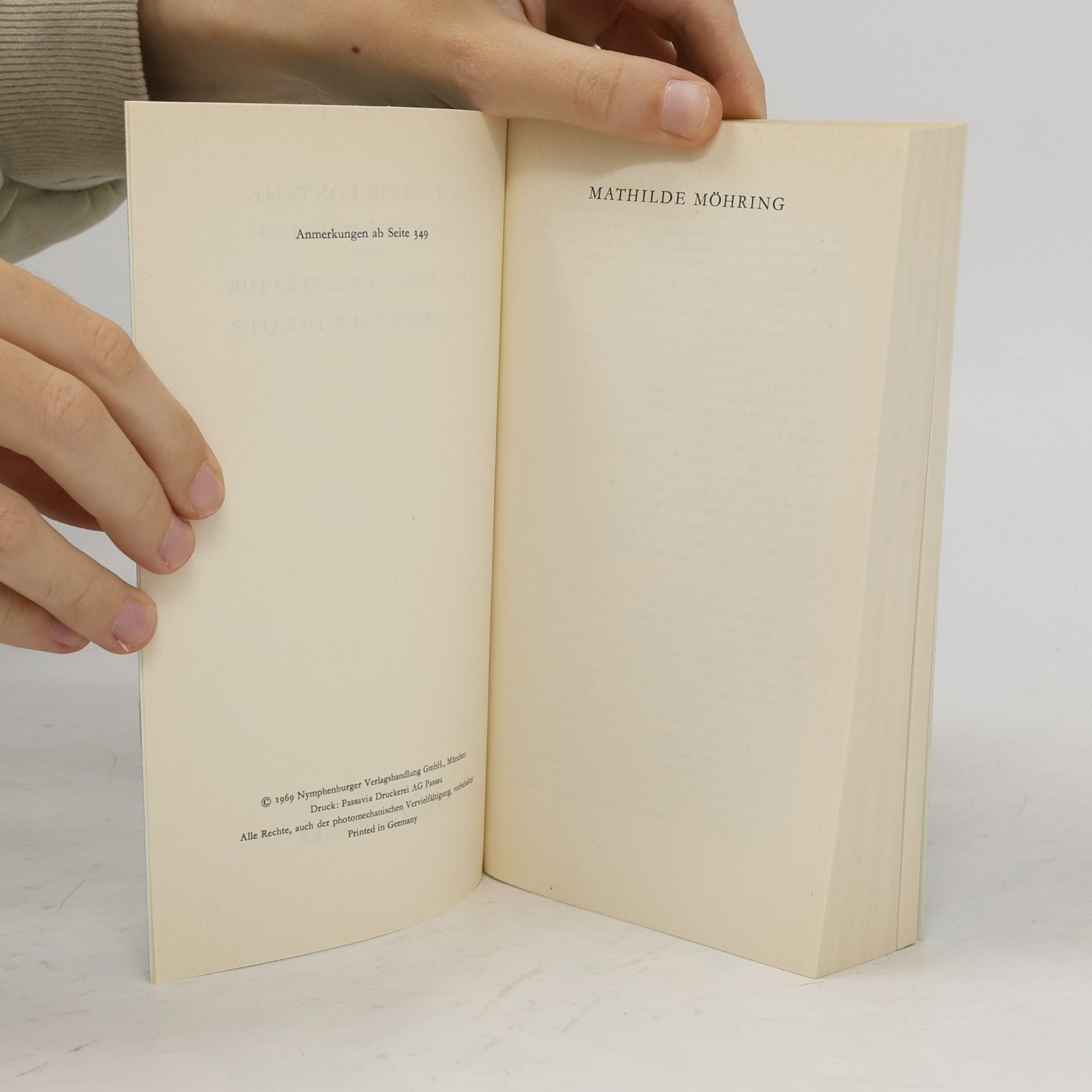 Theodor Fontane Mathilde Möhring. Zur Literatur. Causerien