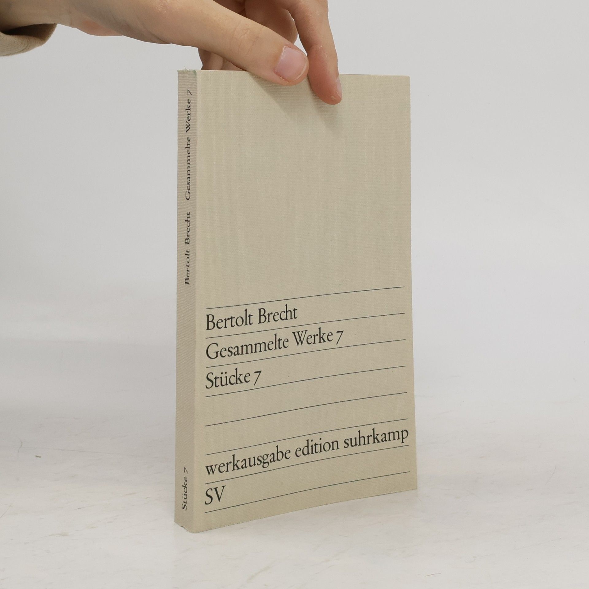 Bertolt Brecht Gesammelte Werke 7. Stücke 7